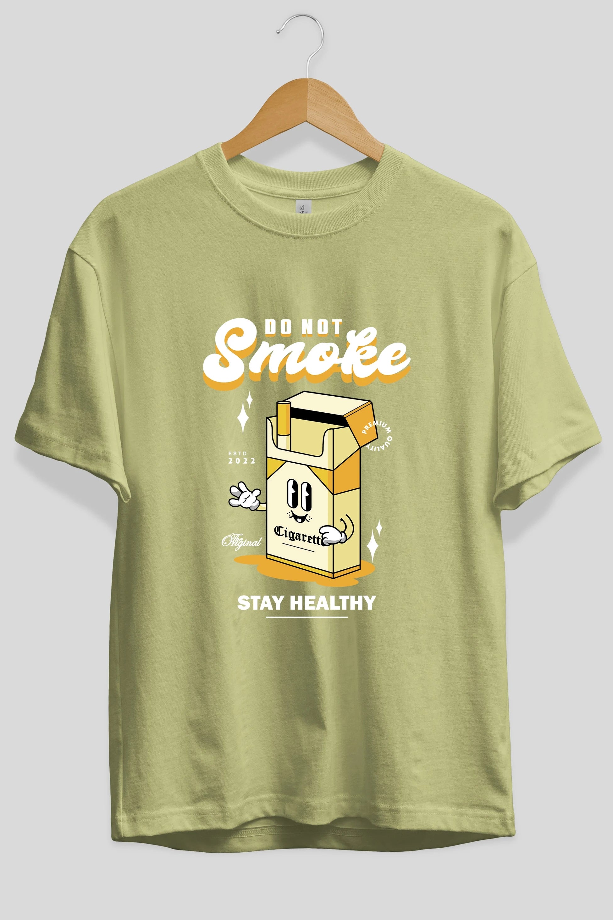 Do Not Smoke Ön Baskılı Oversize t-shirt Erkek Kadın Unisex
