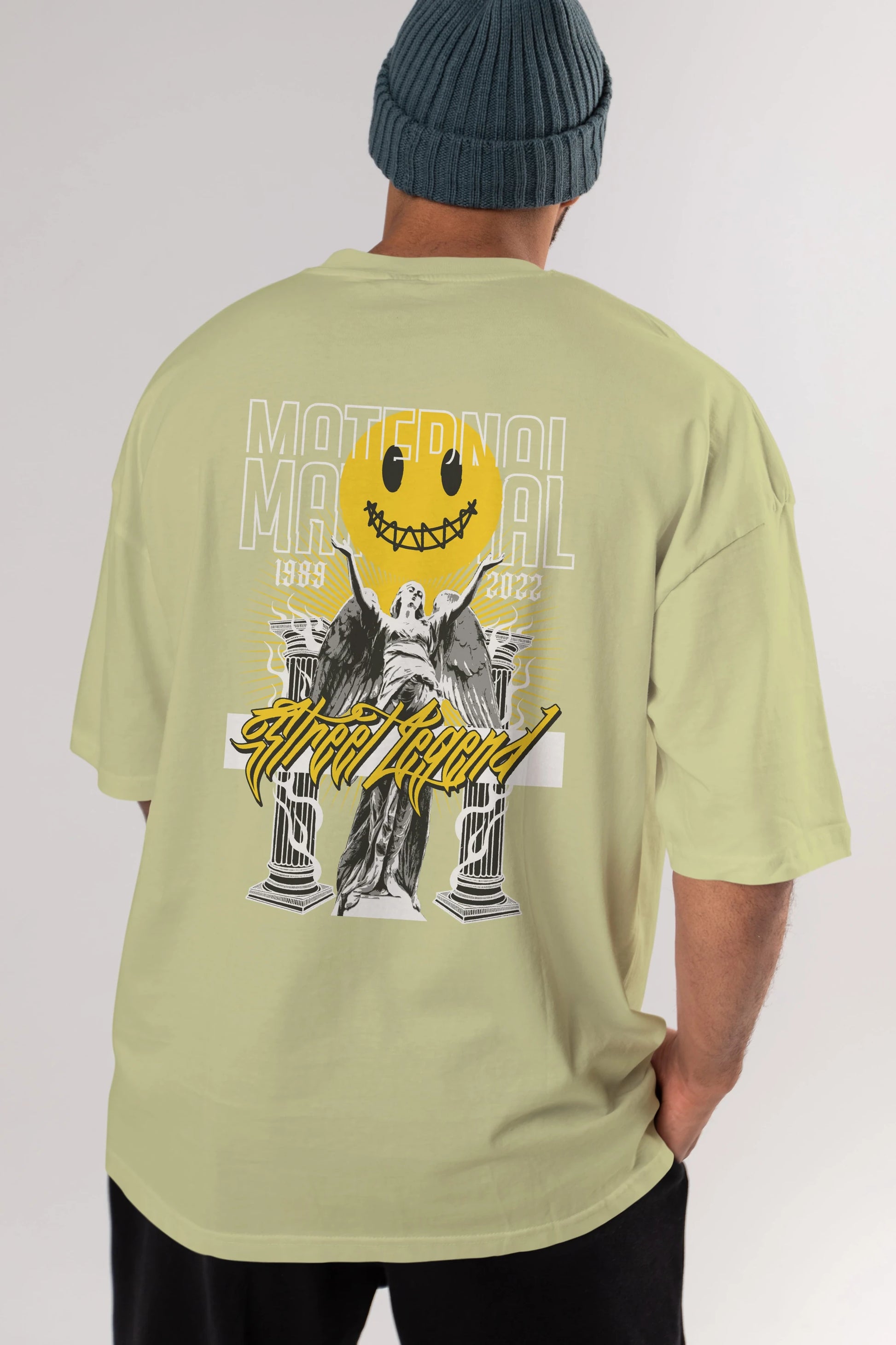 Maternal Street Legend Arka Baskılı Oversize t-shirt Erkek Kadın Unisex