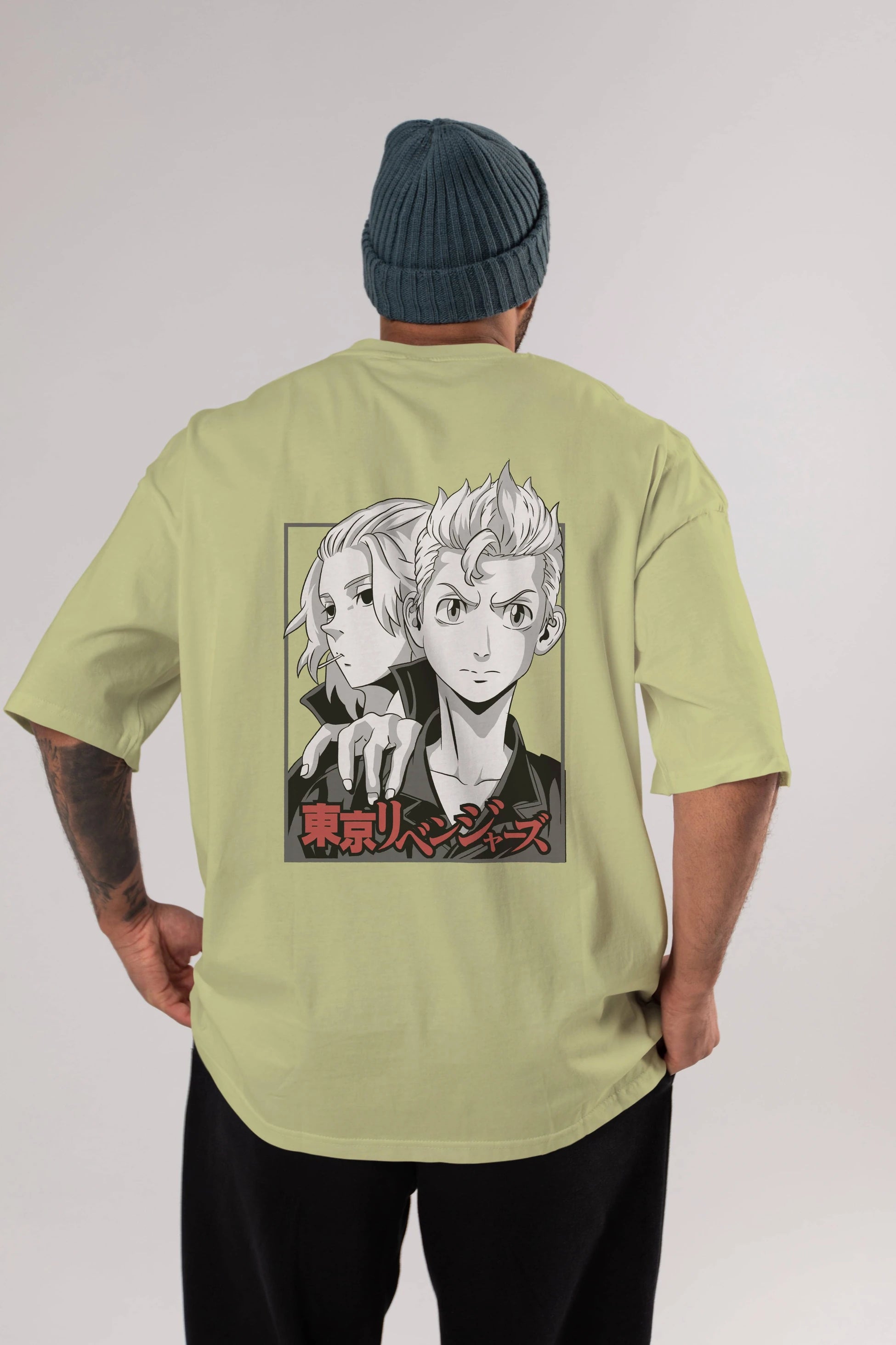 TOKYO REVENGERS Anime Arka Baskılı Oversize t-shirt Erkek Kadın Unisex