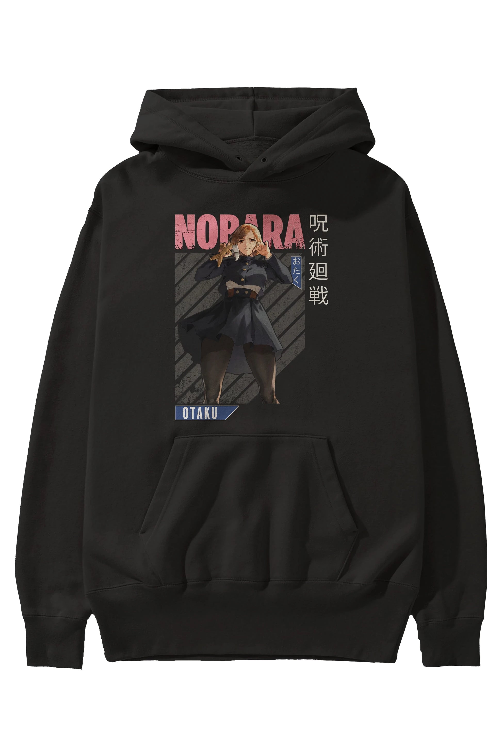 Nobara Kugisaki 4 Anime Ön Baskılı Hoodie Oversize Kapüşonlu Sweatshirt Erkek Kadın Unisex