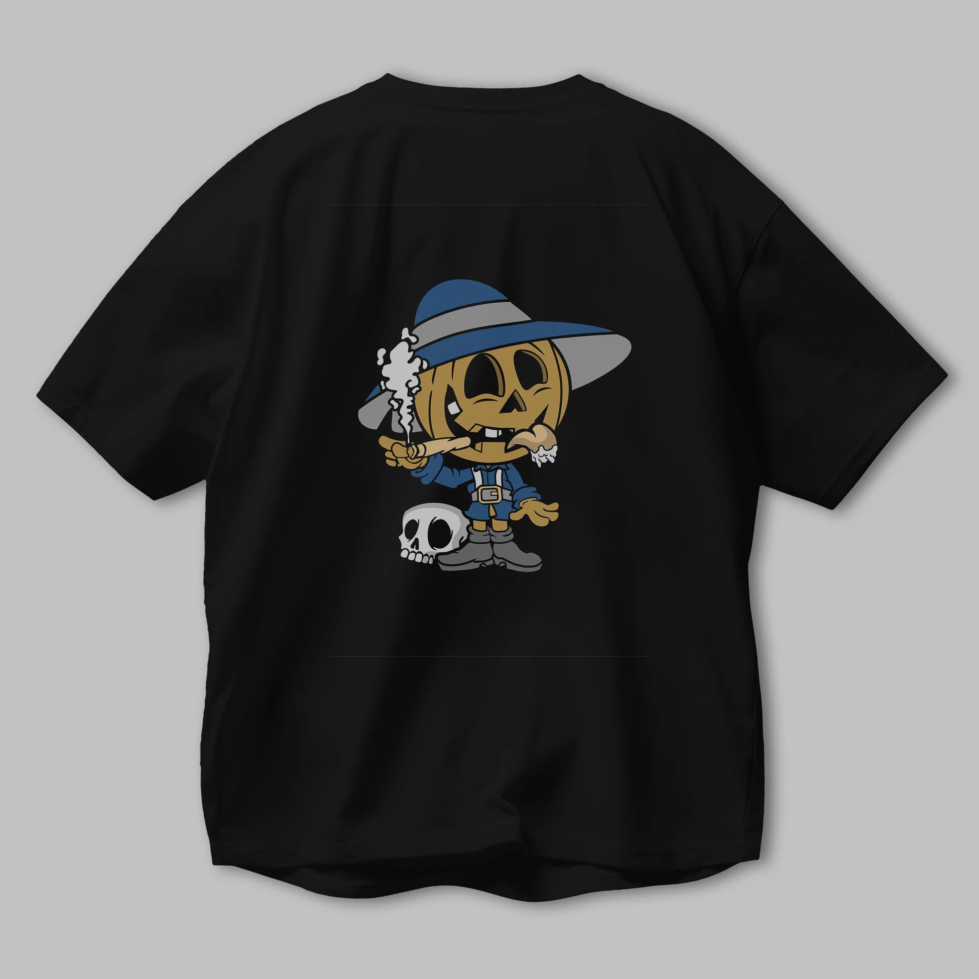 Halloween Kid Arka Baskılı Oversize t-shirt Erkek Kadın Unisex %100 Pamuk tişort