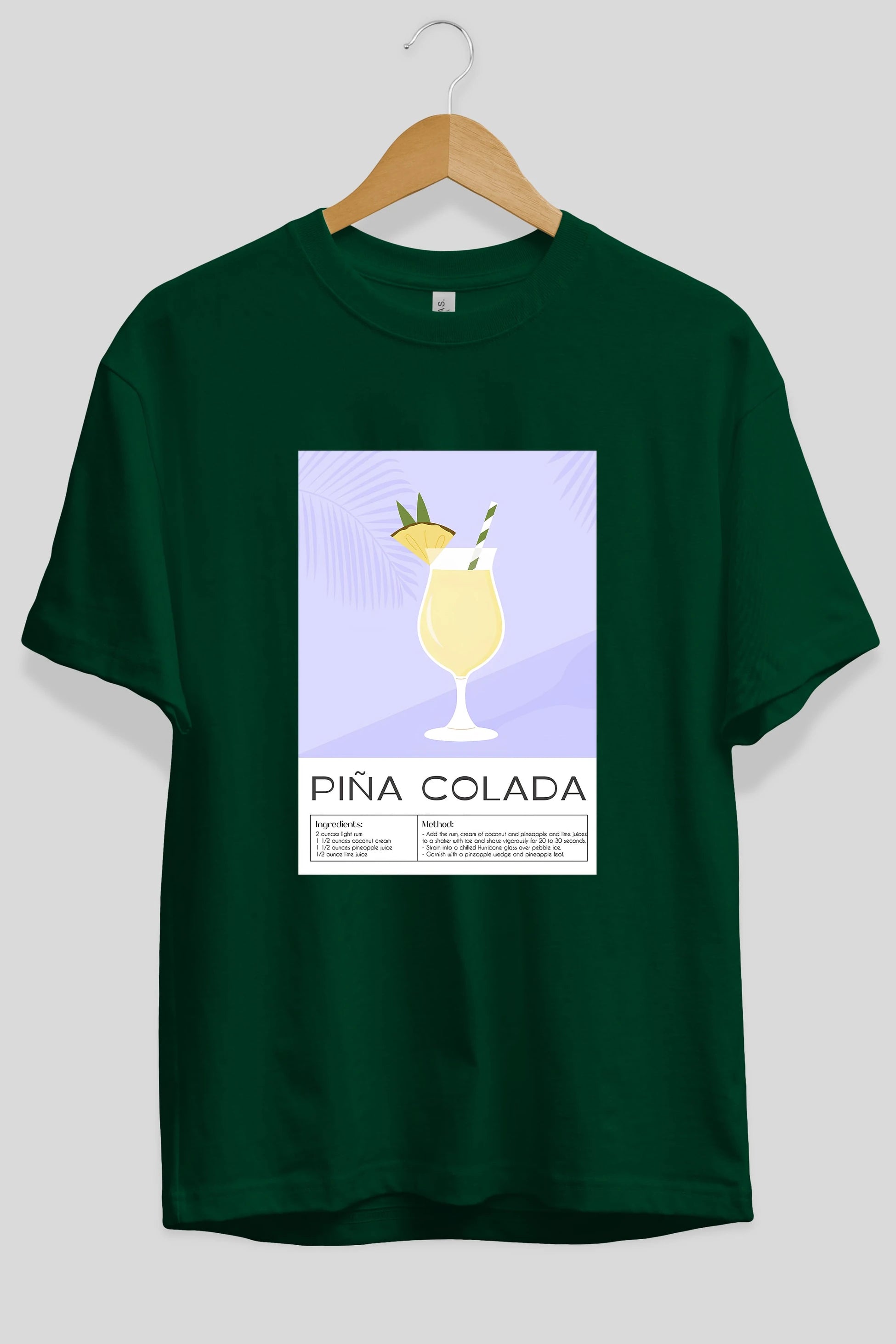 PIna Colada 6 Ön Baskılı Oversize t-shirt Erkek Kadın Unisex %100 Pamuk Bisiklet Yaka tişort