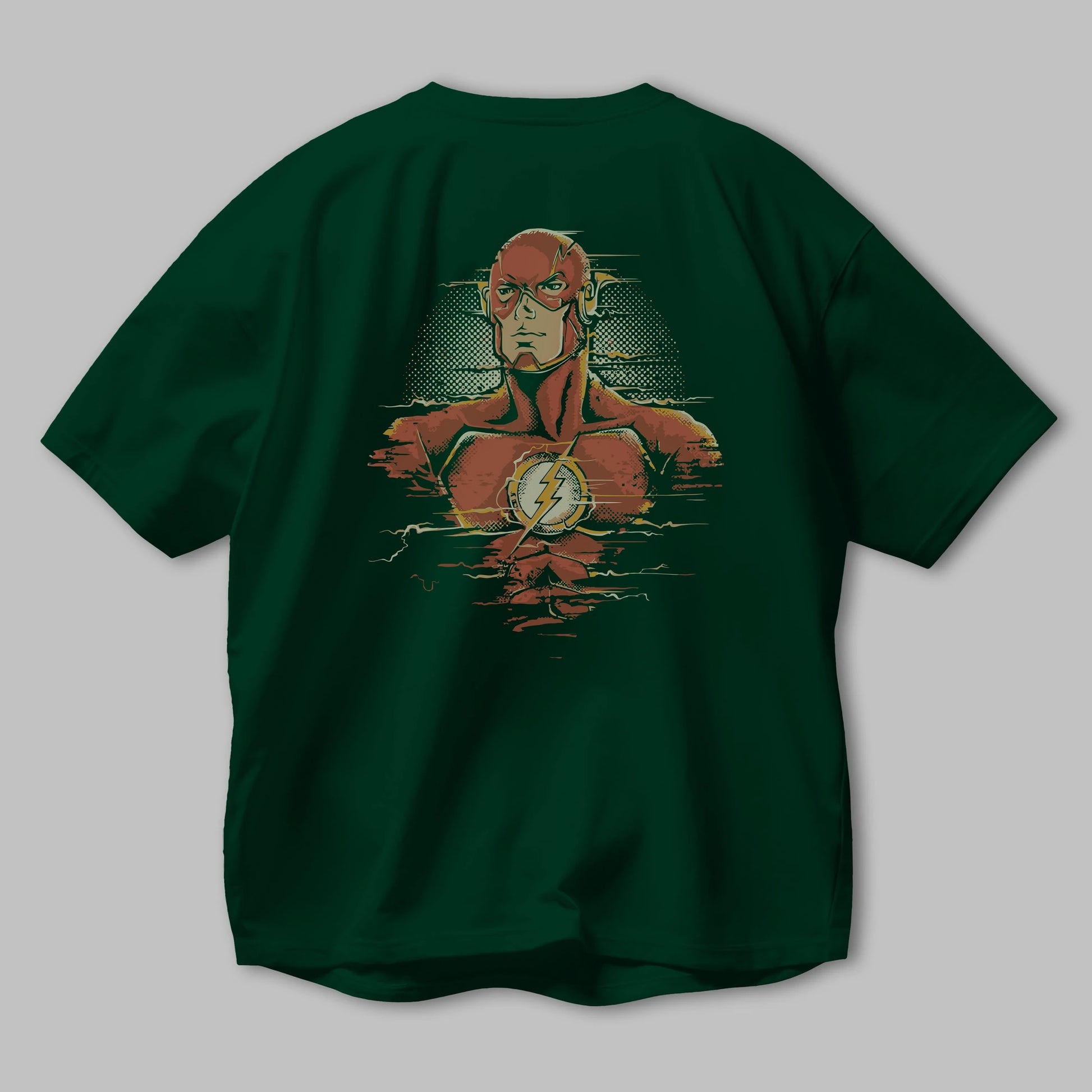 Flash Avengers Arka Baskılı Oversize t-shirt Erkek Kadın Unisex %100 Pamuk Bisiklet Yaka tişort