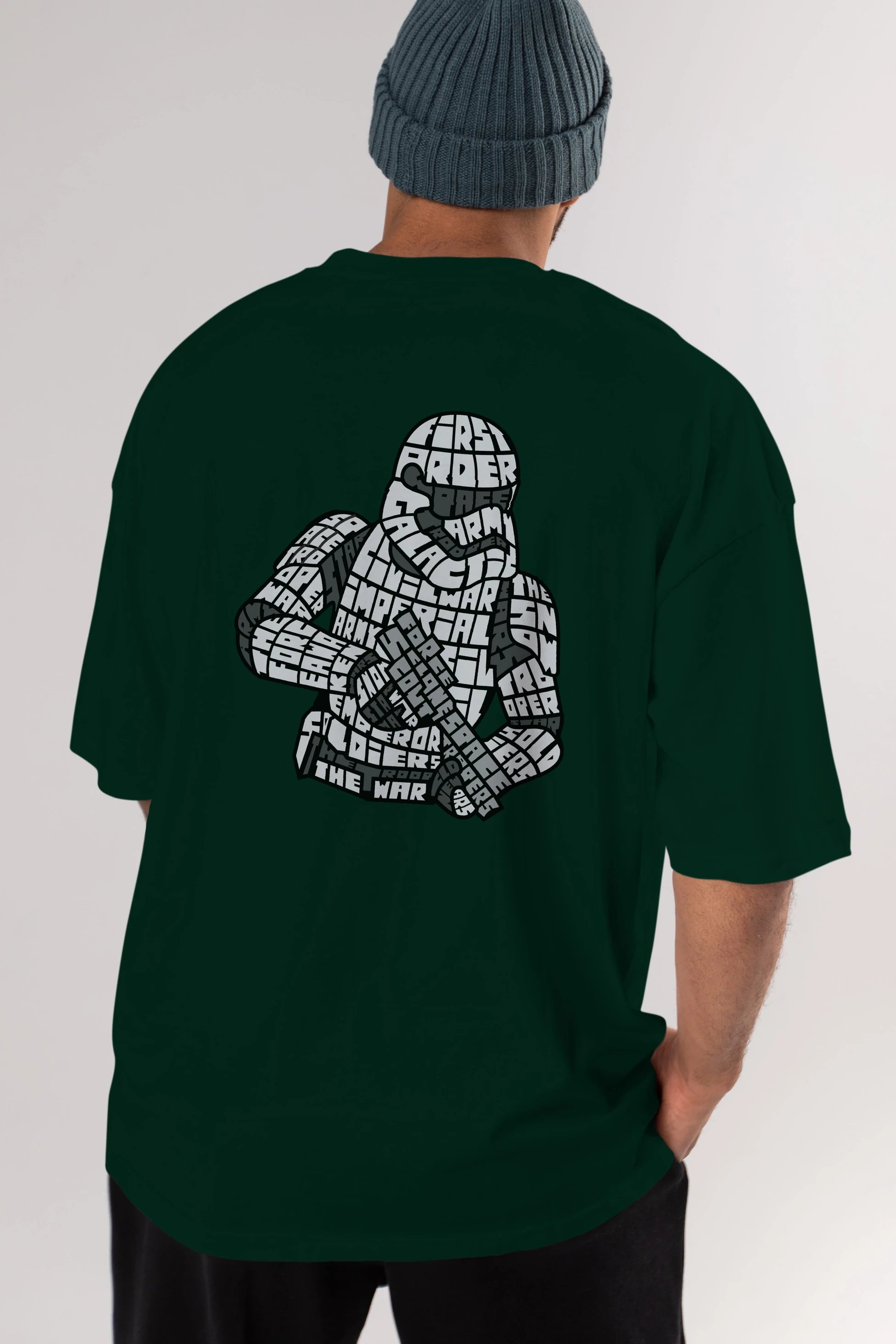 First Order Arka Baskılı Oversize t-shirt %100 pamuk Erkek Kadın Unisex
