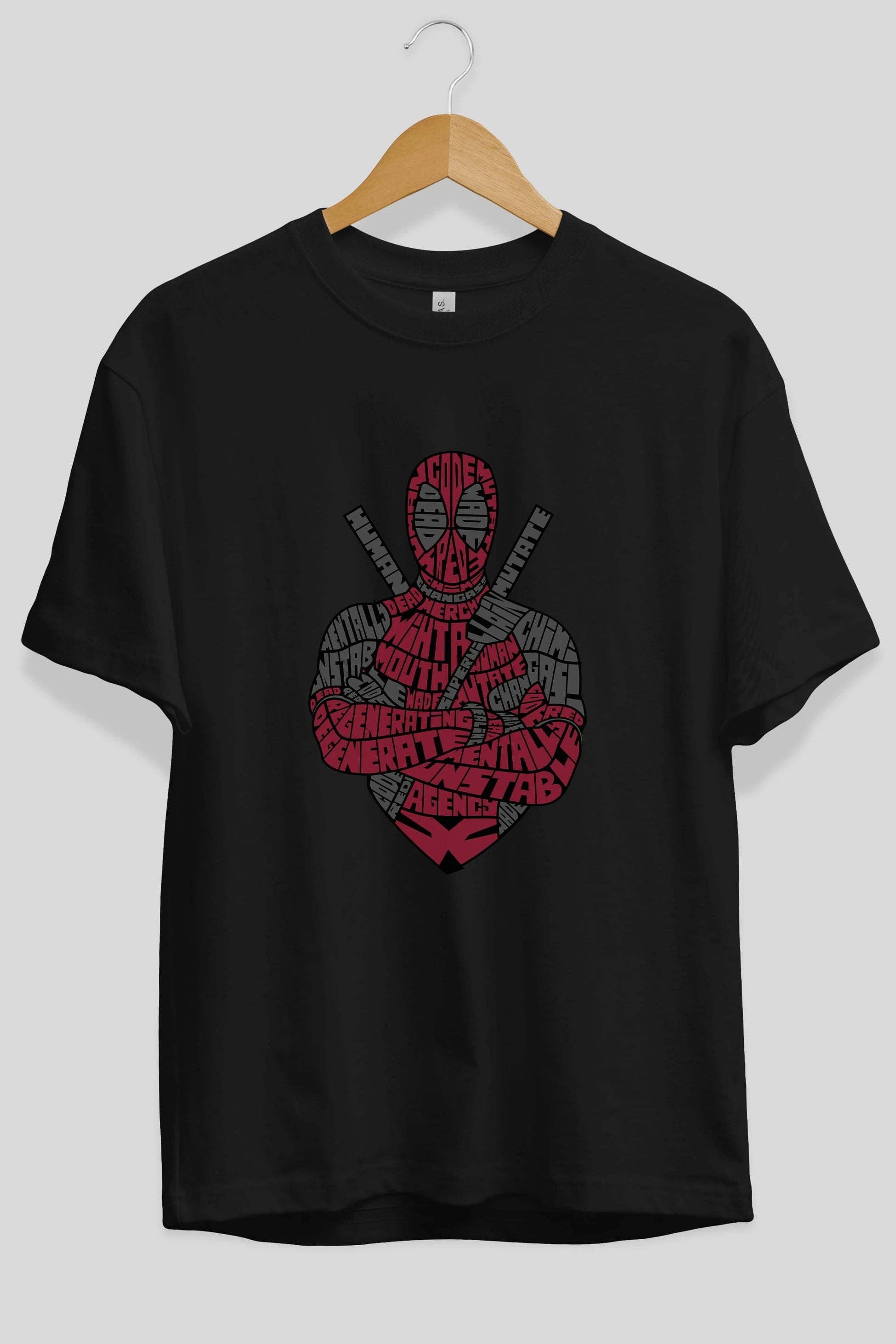 Dead Red Ön Baskılı Oversize t-shirt %100 pamuk Erkek Kadın Unisex