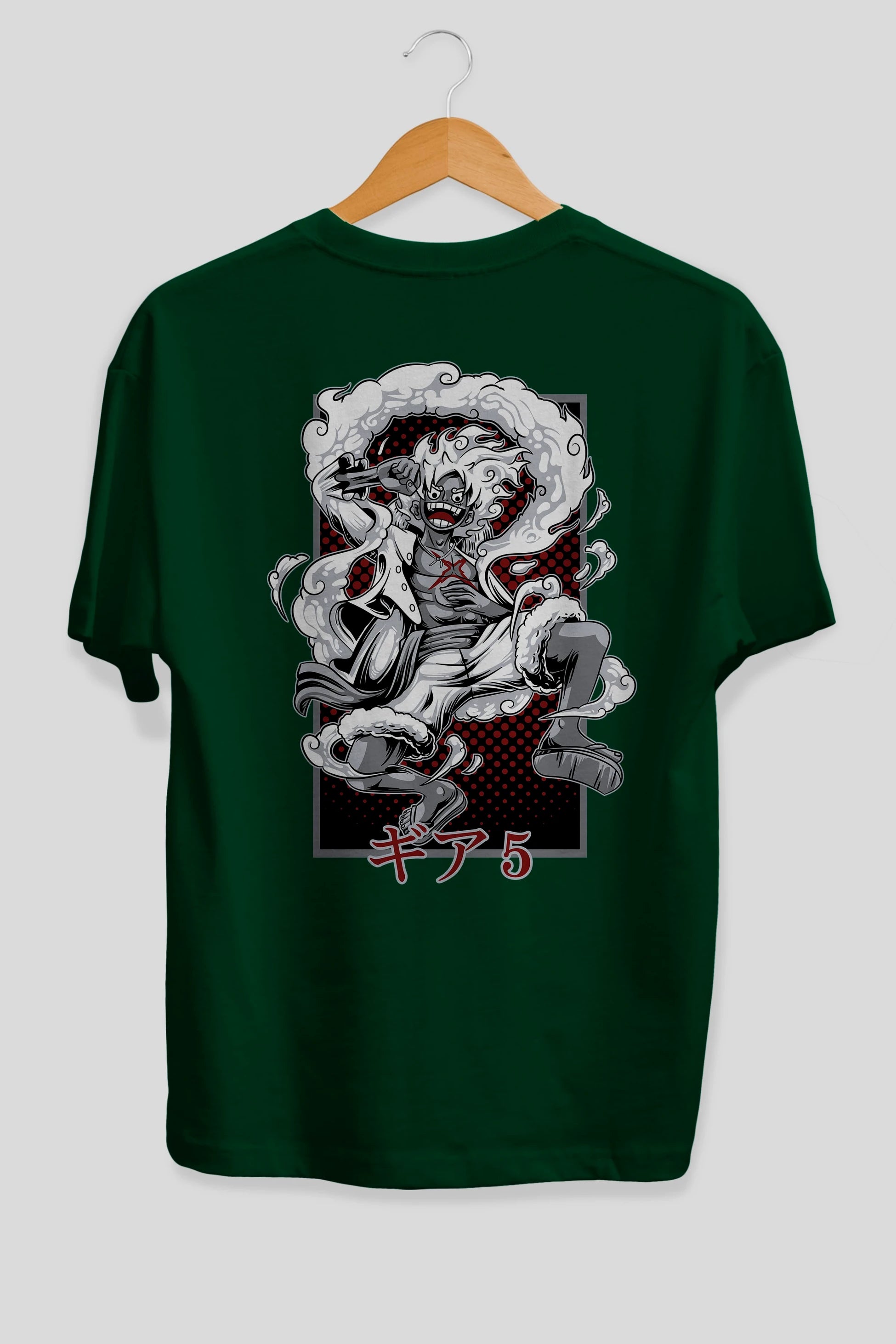 LUFFY GEAR 5 Anime Arka Baskılı Oversize t-shirt Erkek Kadın Unisex