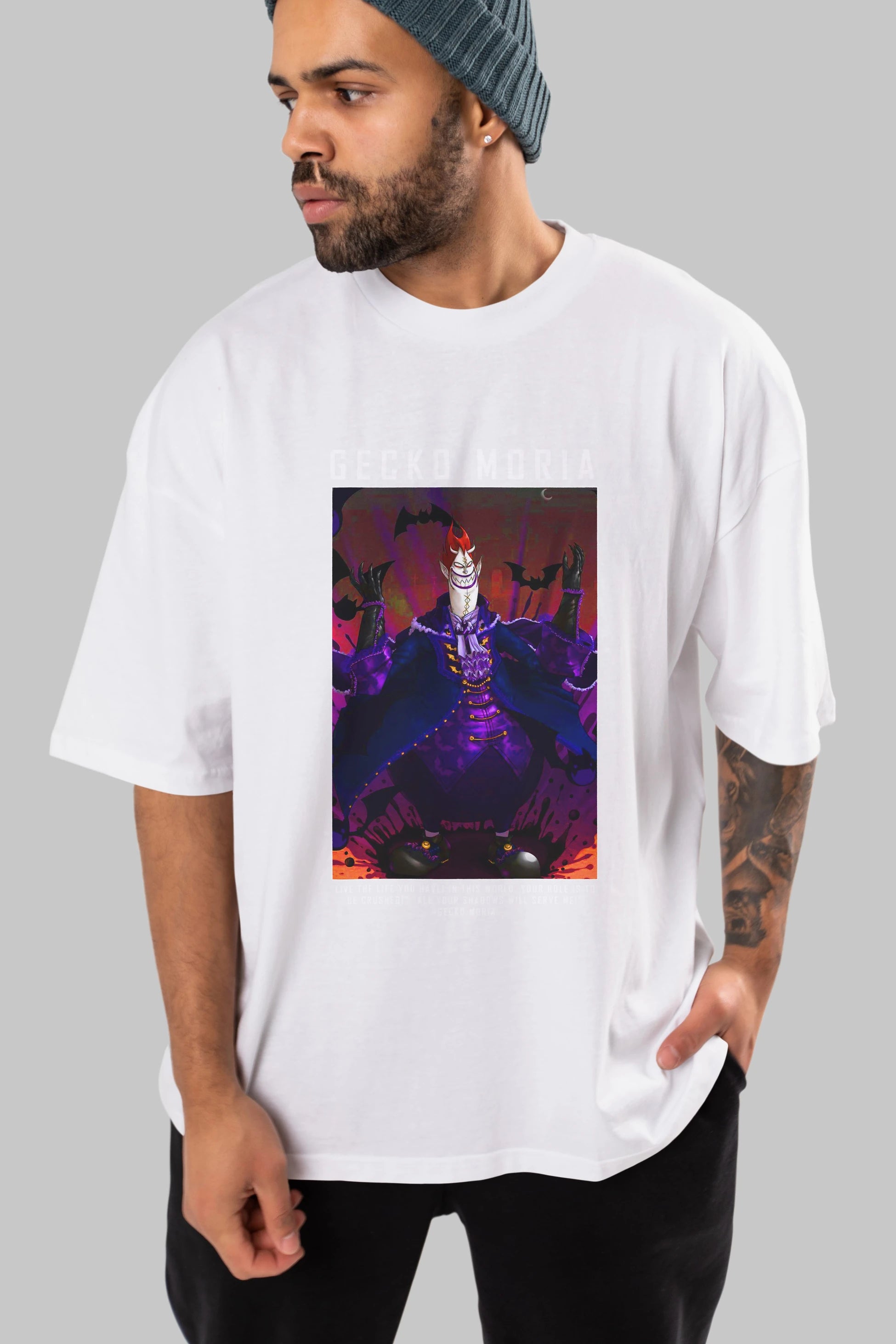 Gecko Moria Anime Ön Baskılı Oversize t-shirt Erkek Kadın Unisex