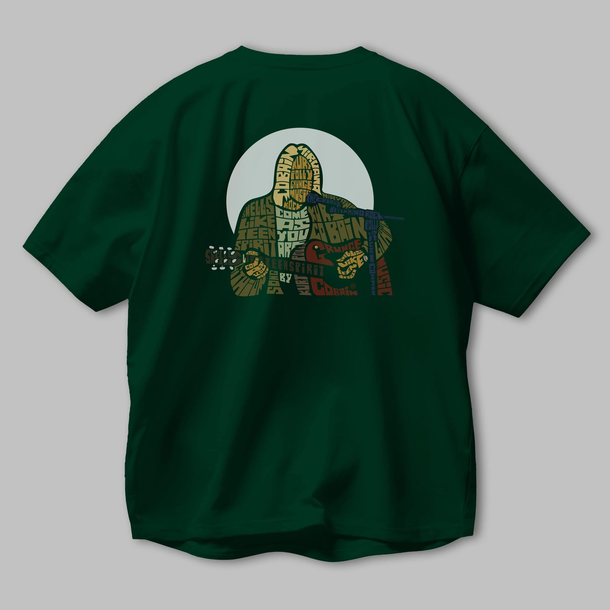 Kurt Cobain Arka Baskılı Oversize t-shirt %100 pamuk Erkek Kadın Unisex