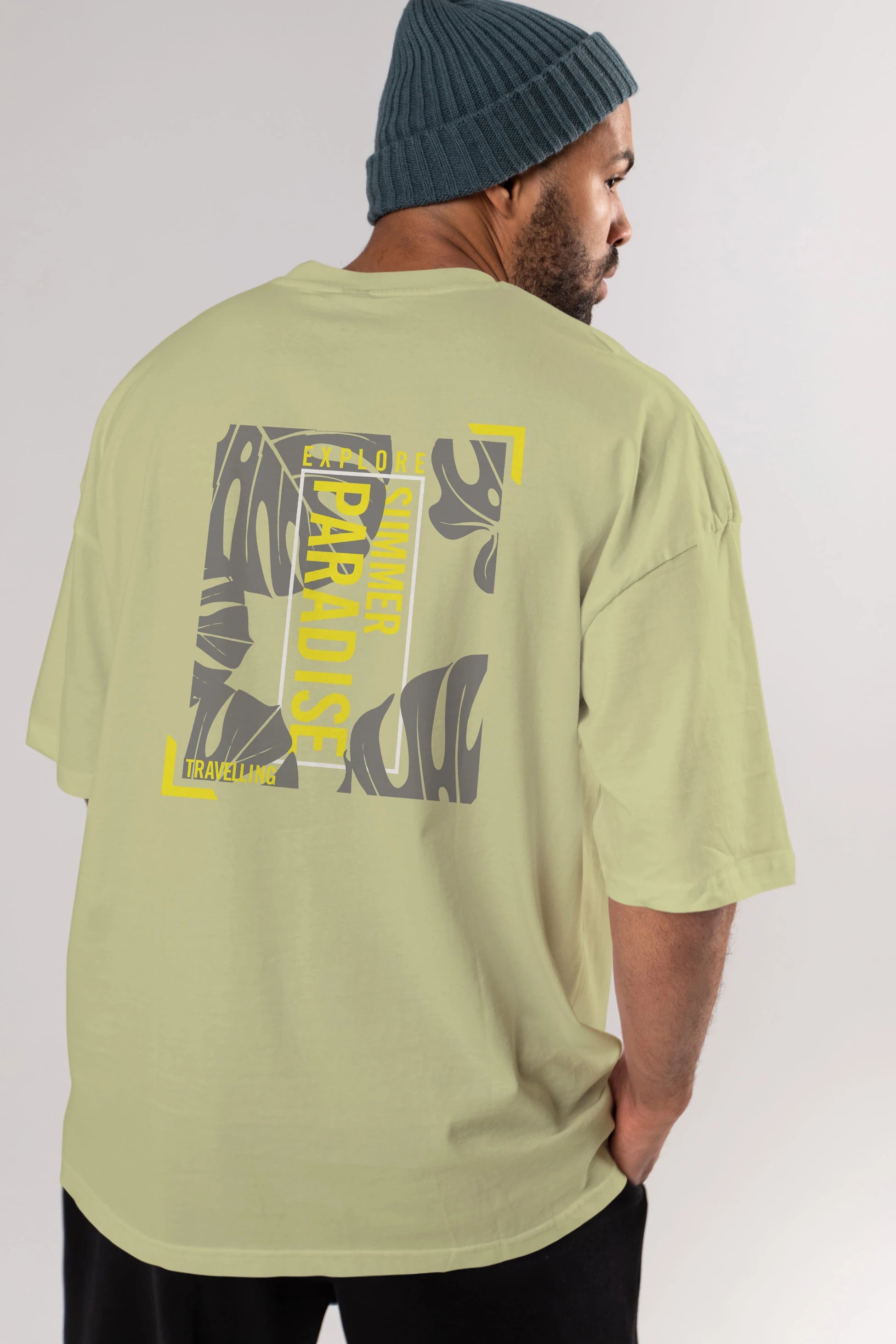 Explore Summer Arka Baskılı Oversize t-shirt Erkek Kadın Unisex