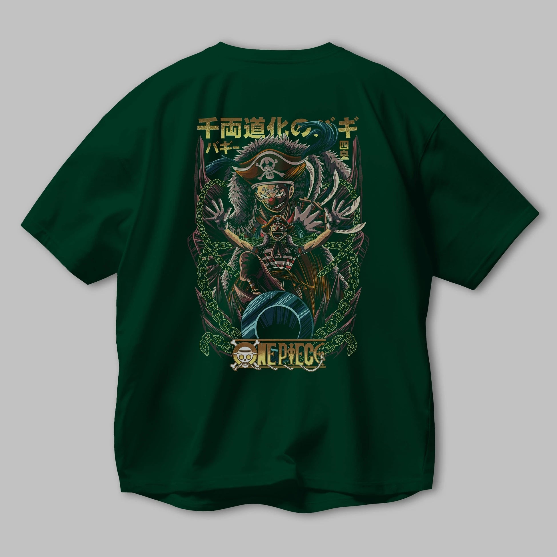 ONE PIECE (5) Anime Arka Baskılı Oversize t-shirt Erkek Kadın Unisex