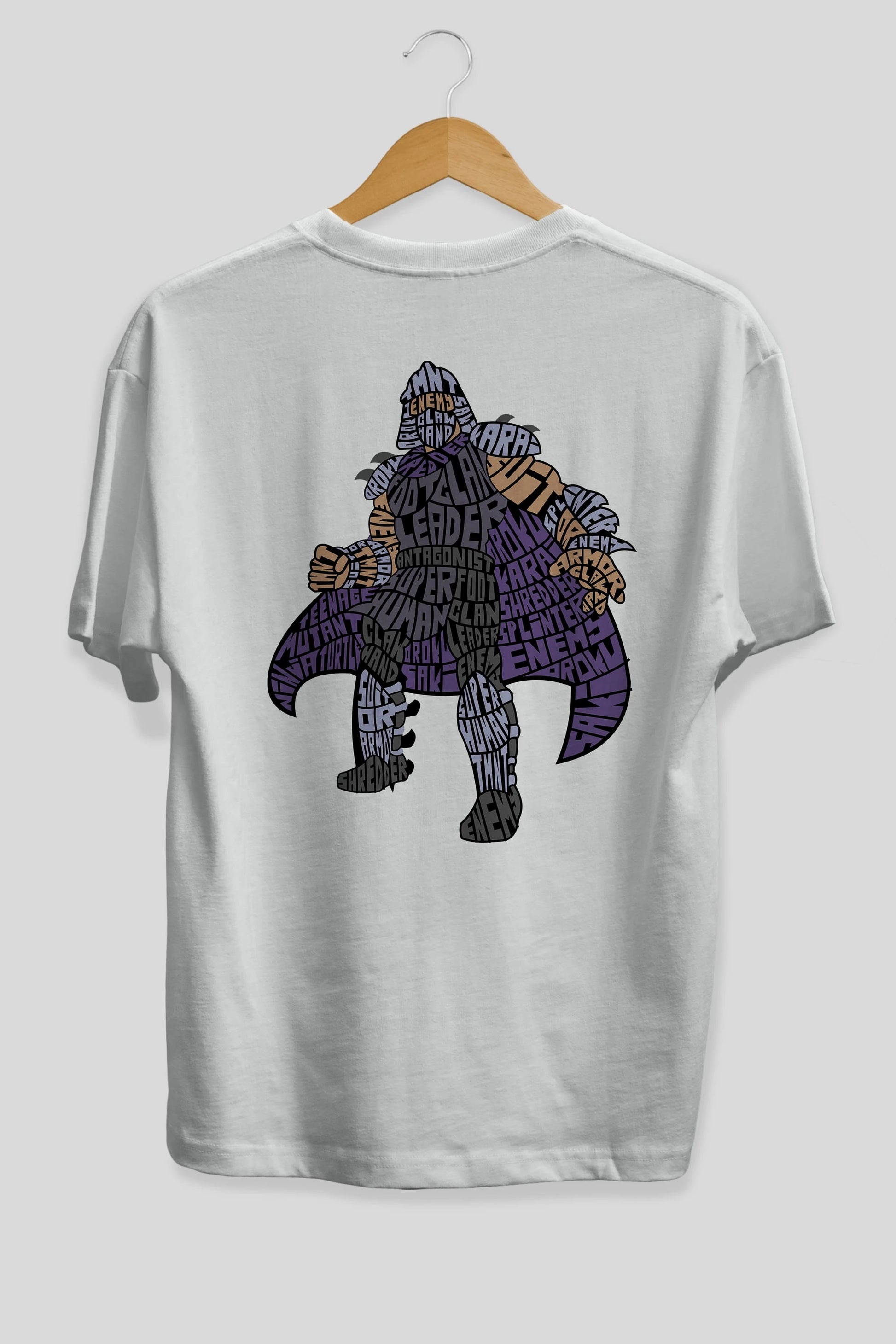 Foot Clan Leader Arka Baskılı Oversize t-shirt %100 pamuk Erkek Kadın Unisex