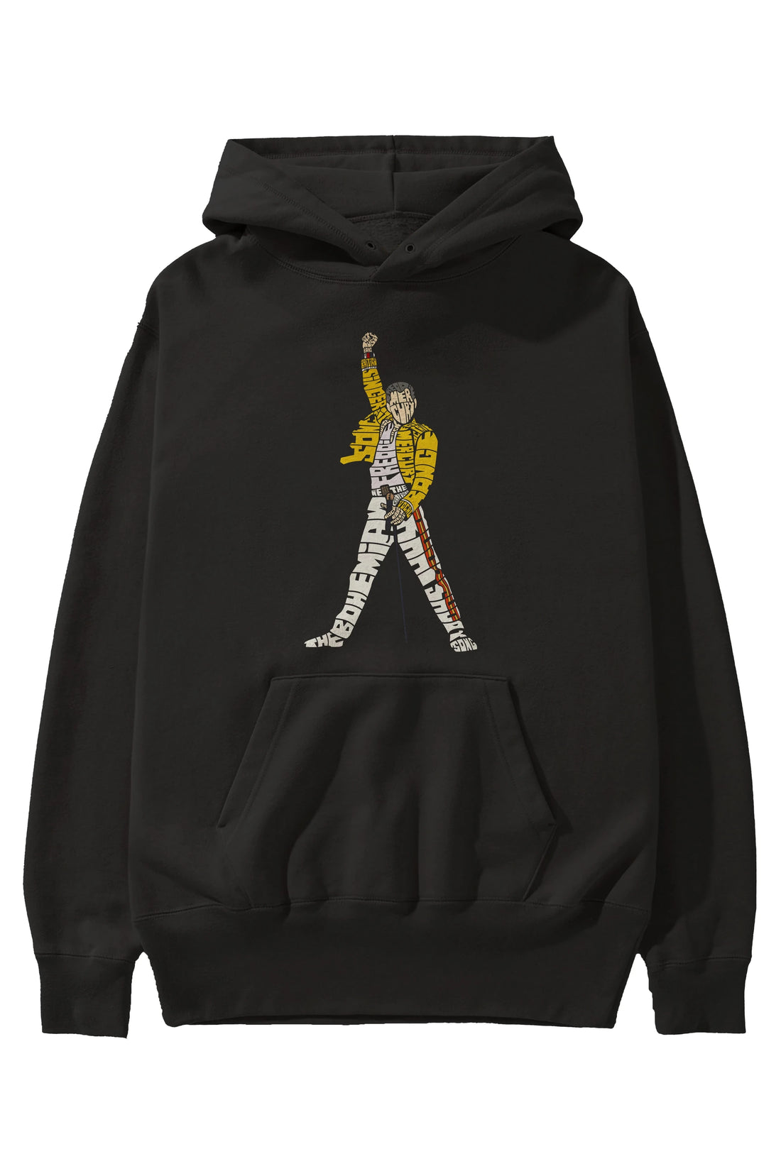 Freddy Mercury Ön Baskılı Hoodie Oversize Kapüşonlu Sweatshirt Erkek Kadın Unisex