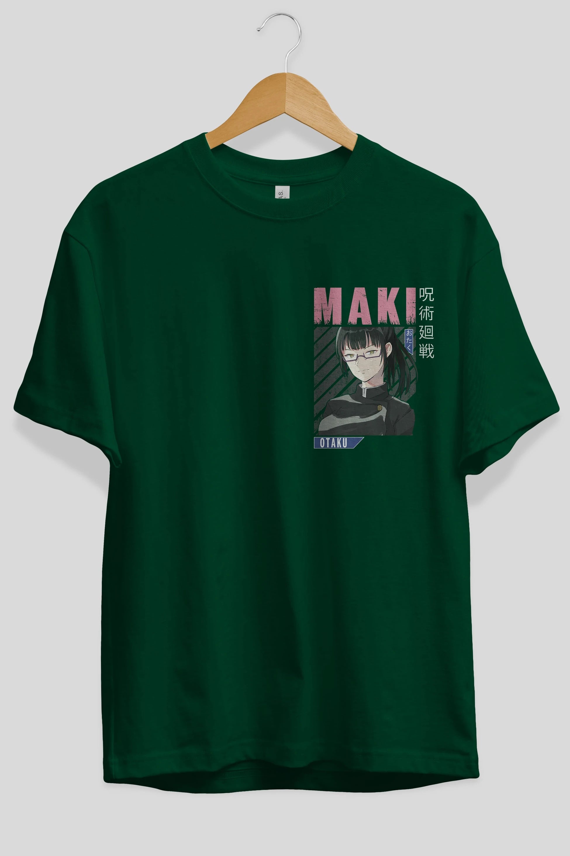 Maki Zenin CHAINSAWMAN 1 Ön Sol Baskılı Oversize t-shirt Erkek Kadın Unisex %100 Pamuk Bisiklet Yaka tişort