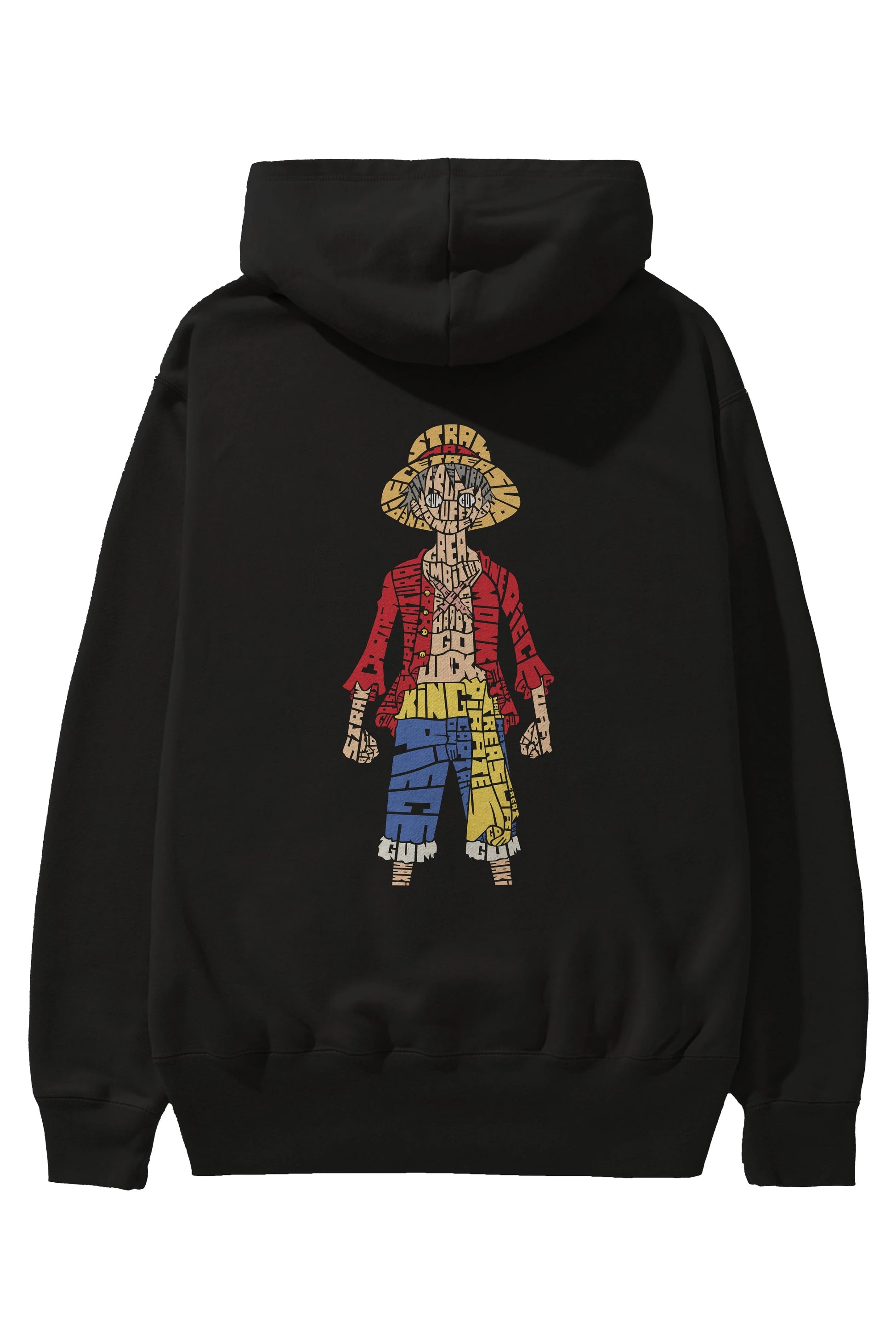 One Piece Arka Baskılı Hoodie Oversize Kapüşonlu Sweatshirt Erkek Kadın Unisex