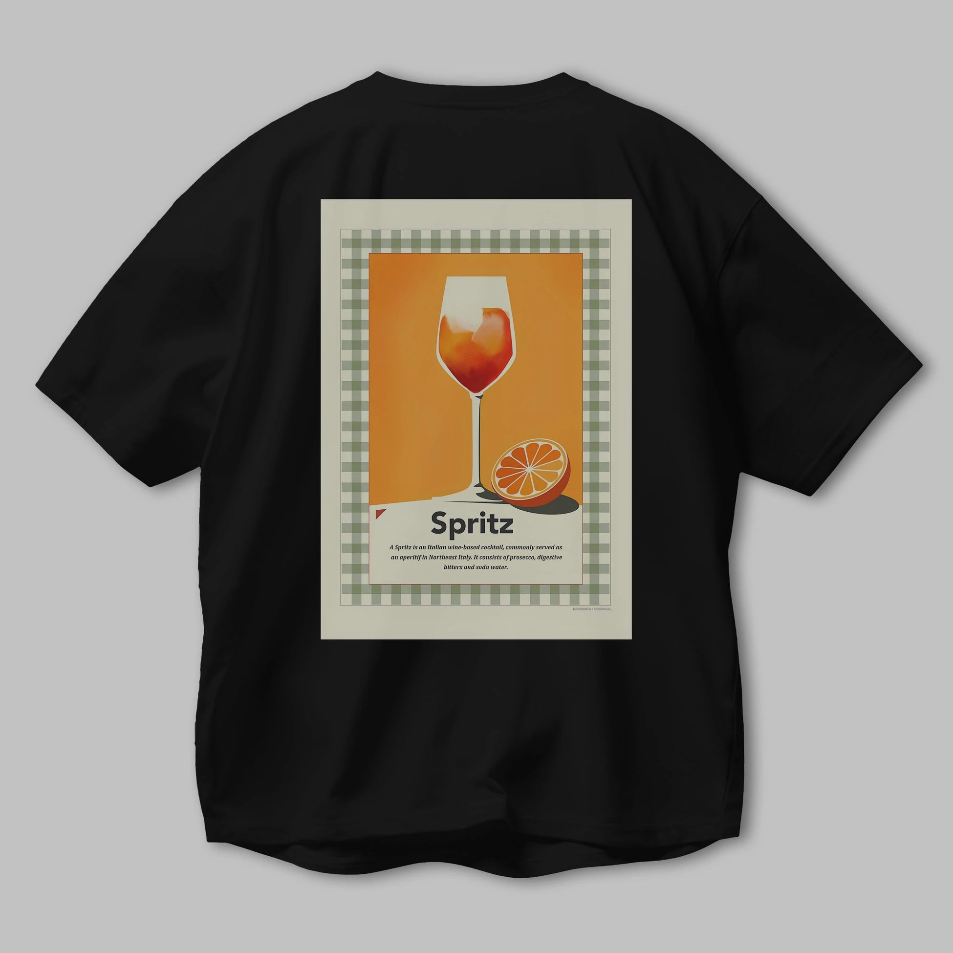 Aperol Spritz 5 Arka Baskılı Oversize t-shirt Erkek Kadın Unisex %100 Pamuk Bisiklet Yaka tişort