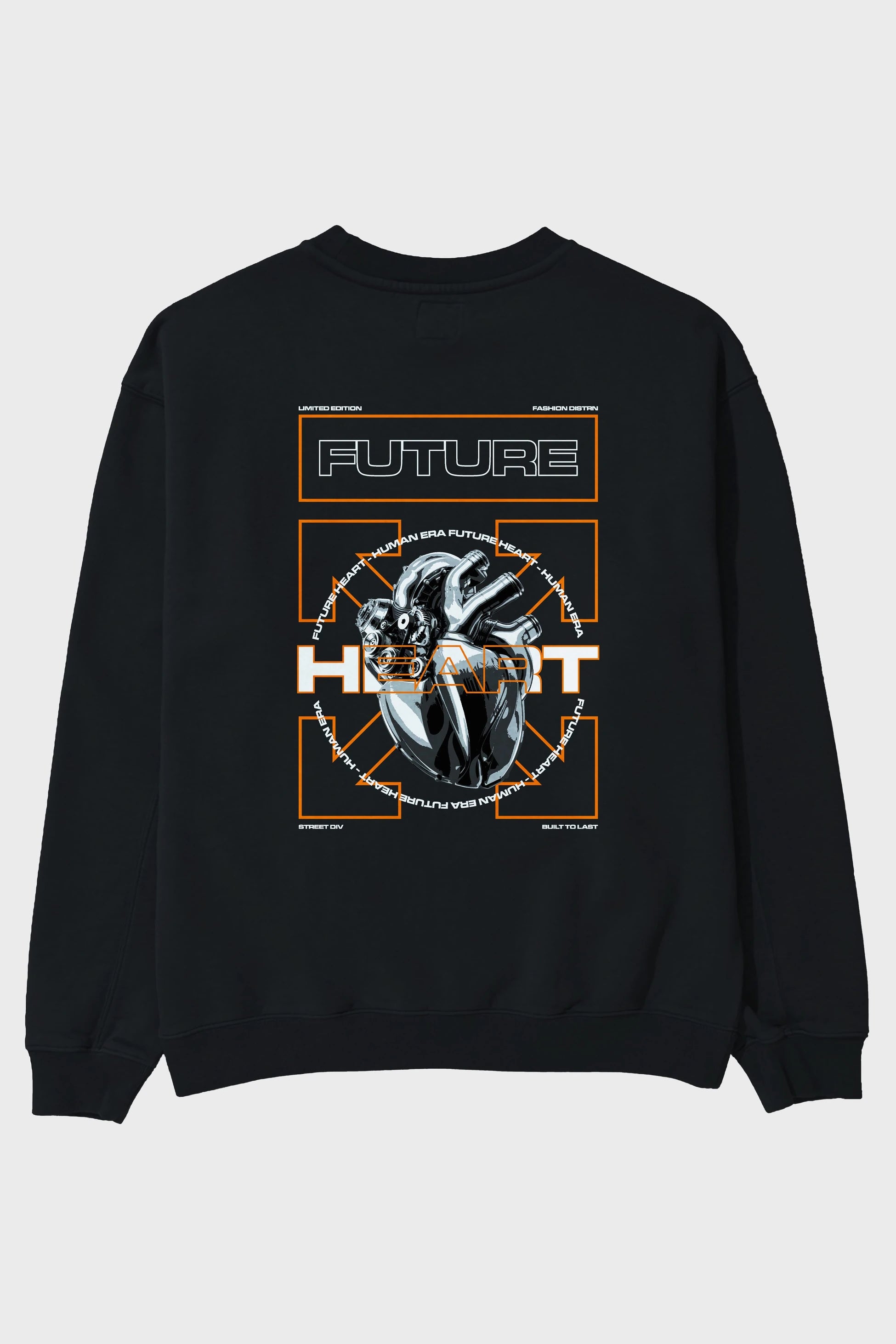 Future Heart Arka Baskılı Oversize Sweatshirt Erkek Kadın Unisex