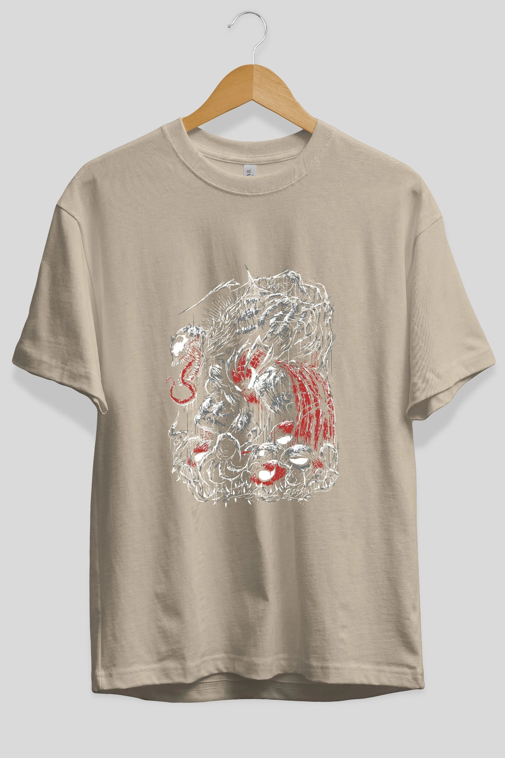 Venom (14) Ön Baskılı Oversize t-shirt Erkek Kadın Unisex %100 Pamuk Bisiklet Yaka tişort