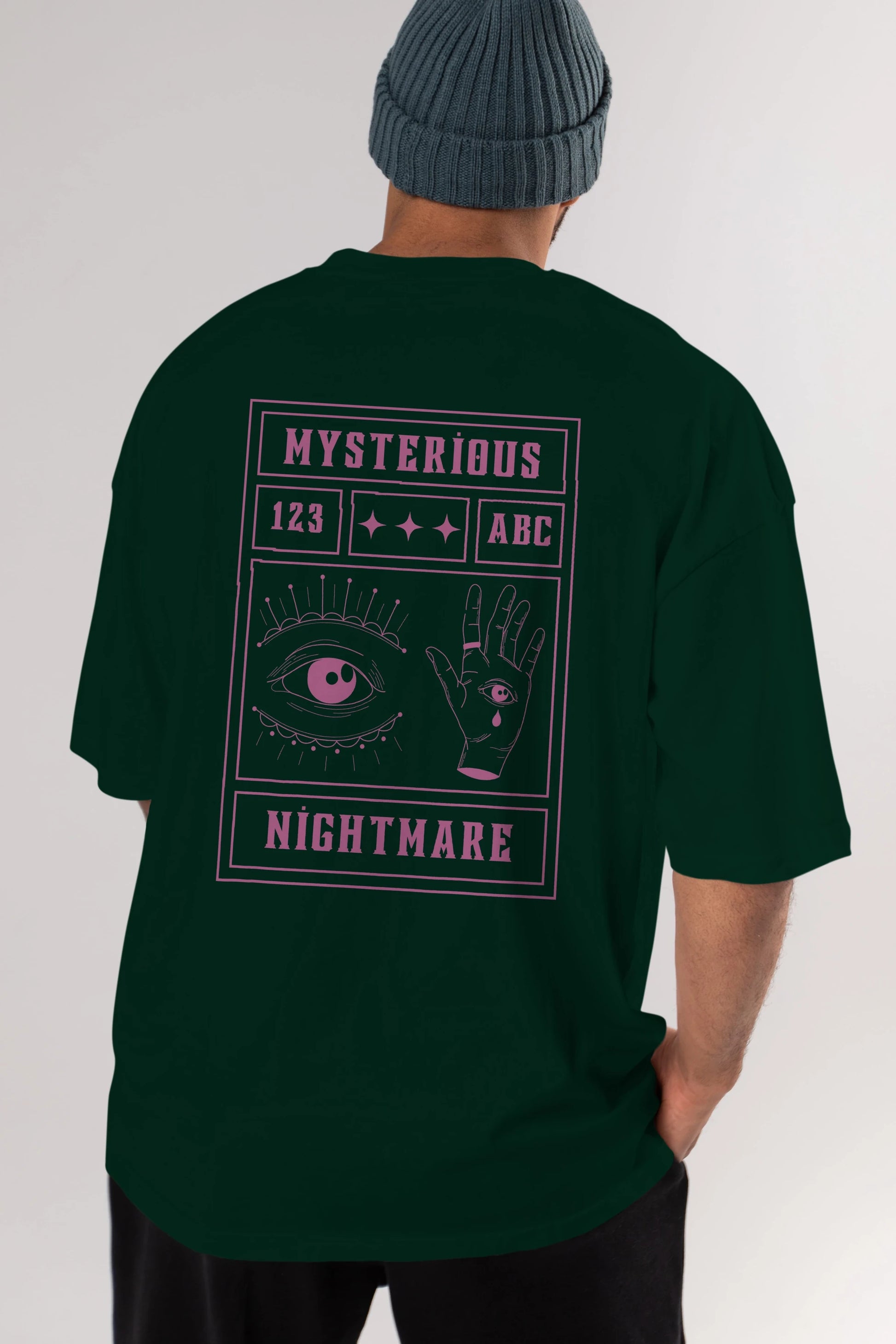 Mysterious Nightmare Arka Baskılı Oversize t-shirt Erkek Kadın Unisex