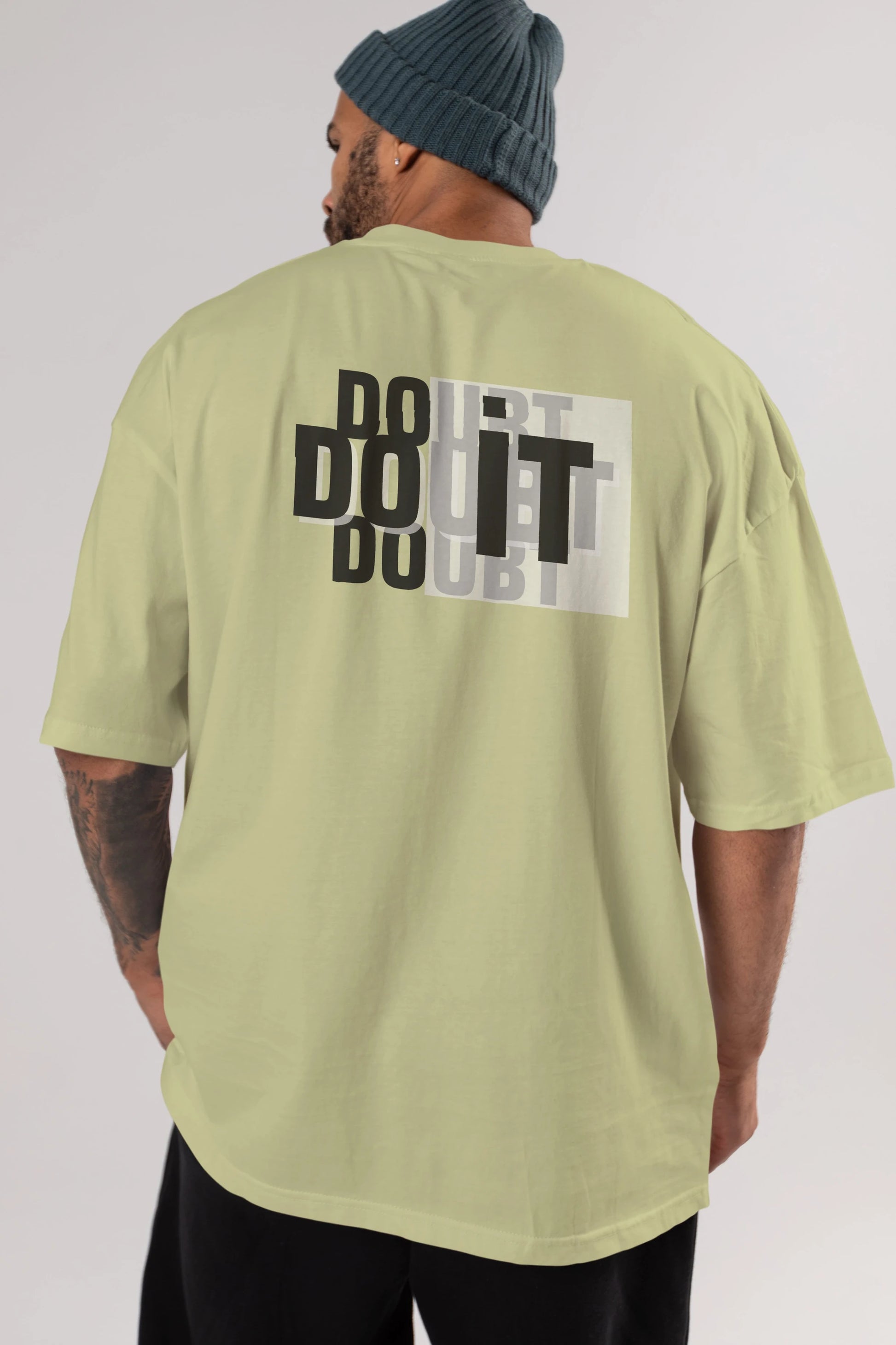 Do it Yazılı Arka Baskılı Oversize t-shirt Erkek Kadın Unisex