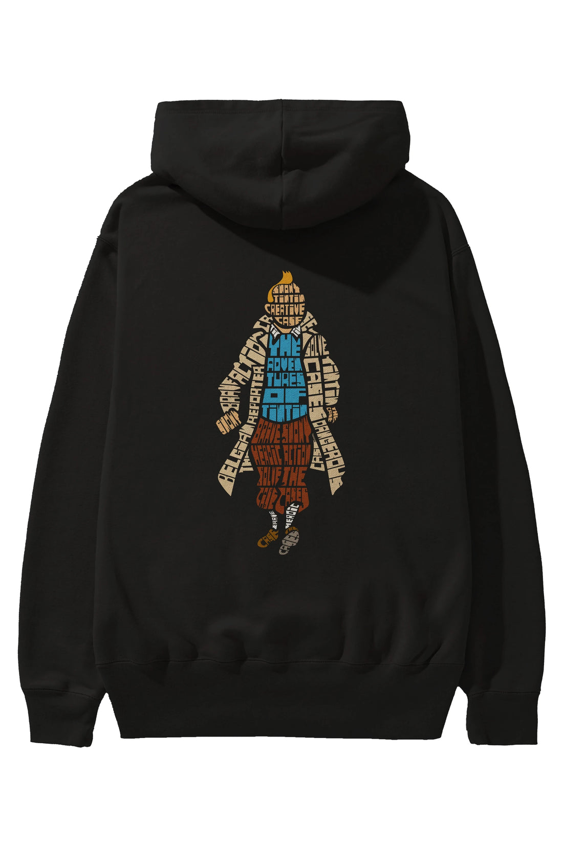 Tin Tin Arka Baskılı Hoodie Oversize Kapüşonlu Sweatshirt Erkek Kadın Unisex