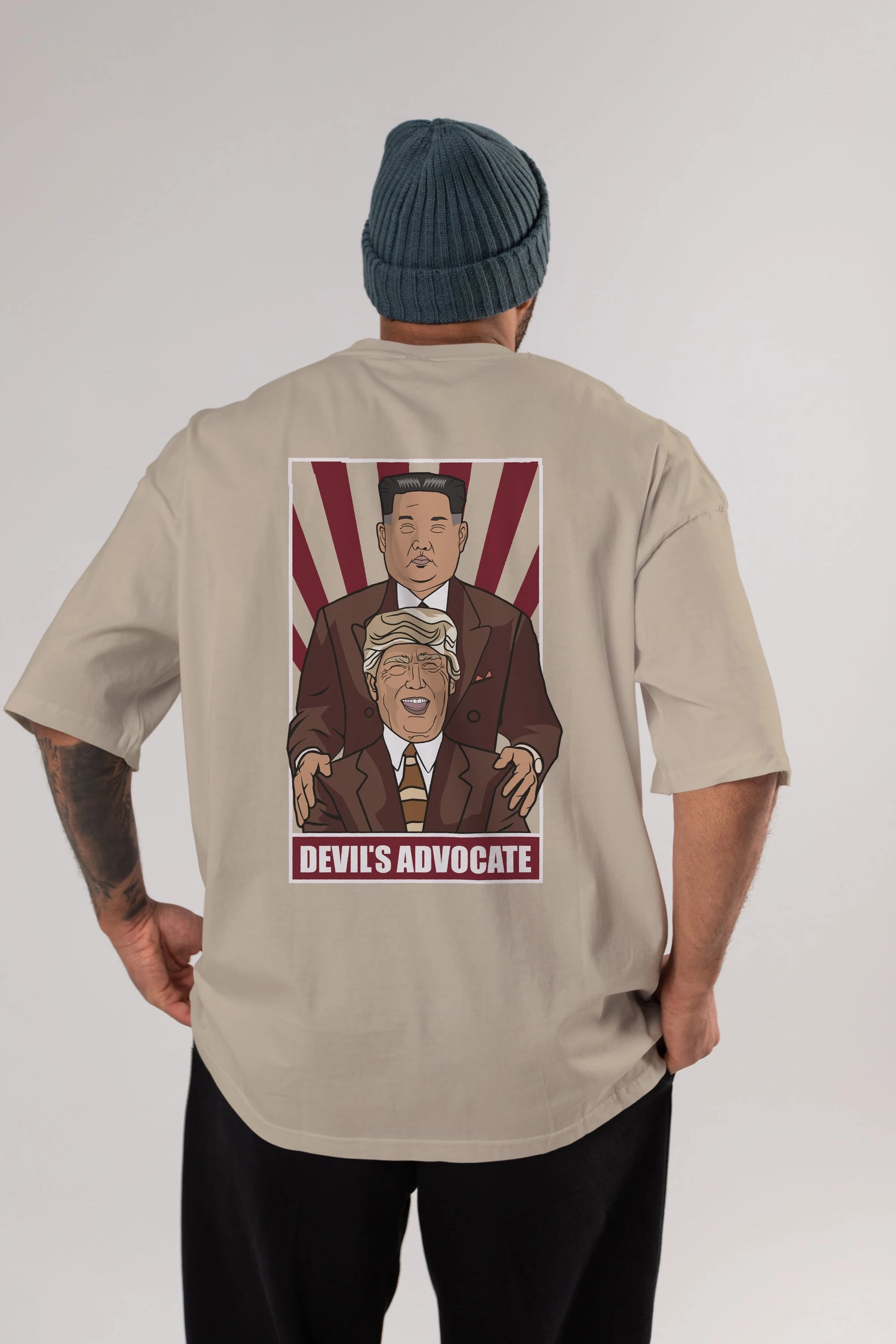 Devil_s Advocate Arka Baskılı Oversize t-shirt Erkek Kadın Unisex %100 Pamuk tişort