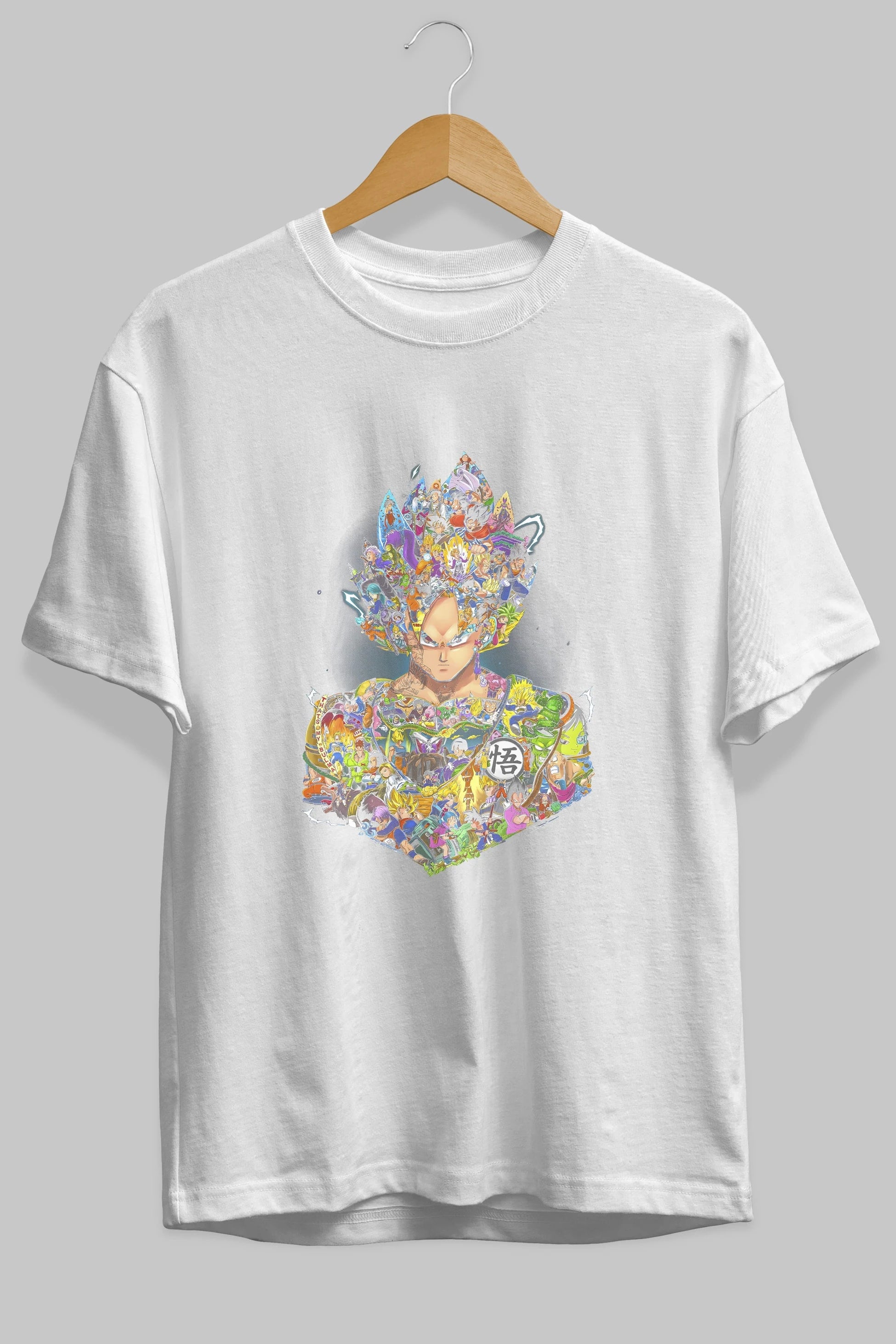 DRAGON BALL ART Anime Ön Baskılı Oversize t-shirt %100 pamuk Erkek Kadın Unisex