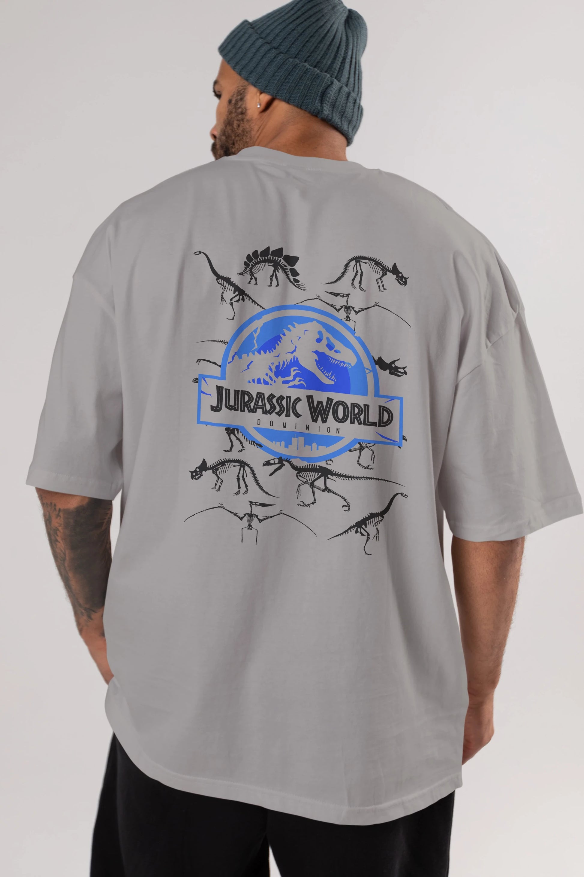 Jurassic Park (5) Arka Baskılı Oversize t-shirt Erkek Kadın Unisex %100 Pamuk Bisiklet Yaka tişort