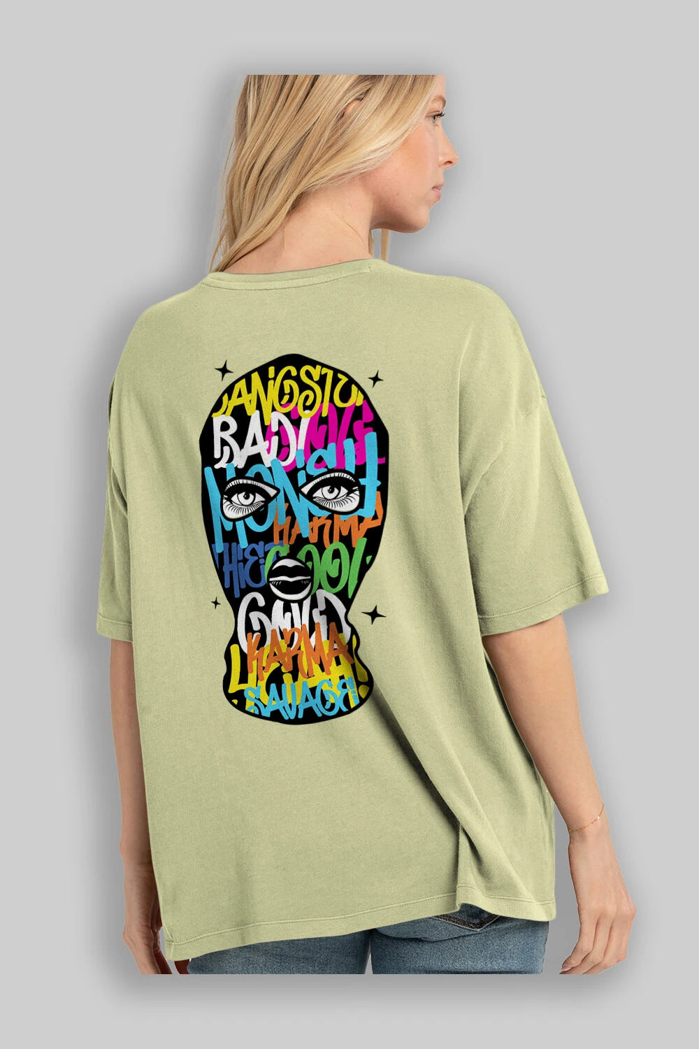 Karma Savage Arka Baskılı Oversize t-shirt Erkek Kadın Unisex