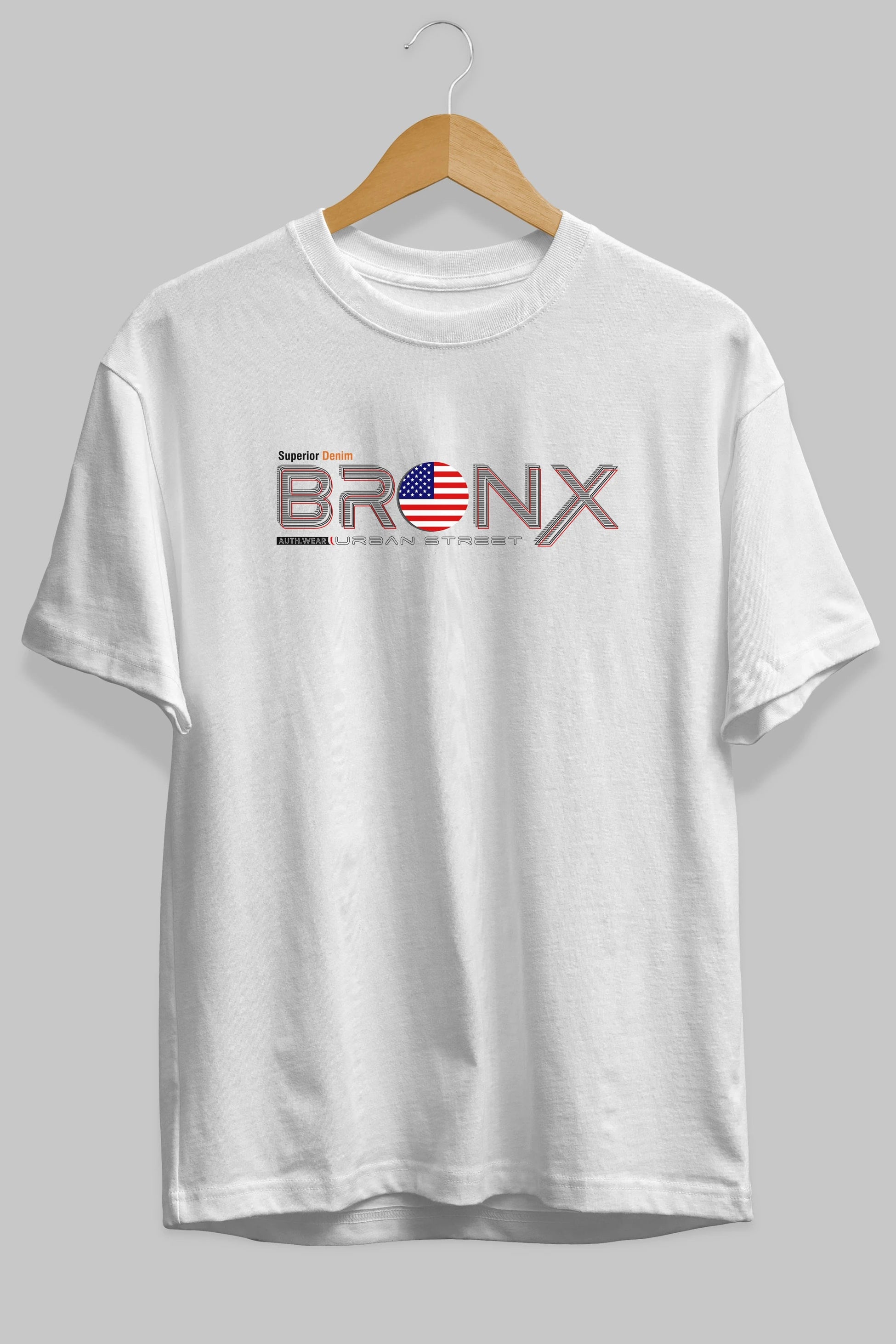 Bronx Ön Baskılı Oversize t-shirt Erkek Kadın Unisex