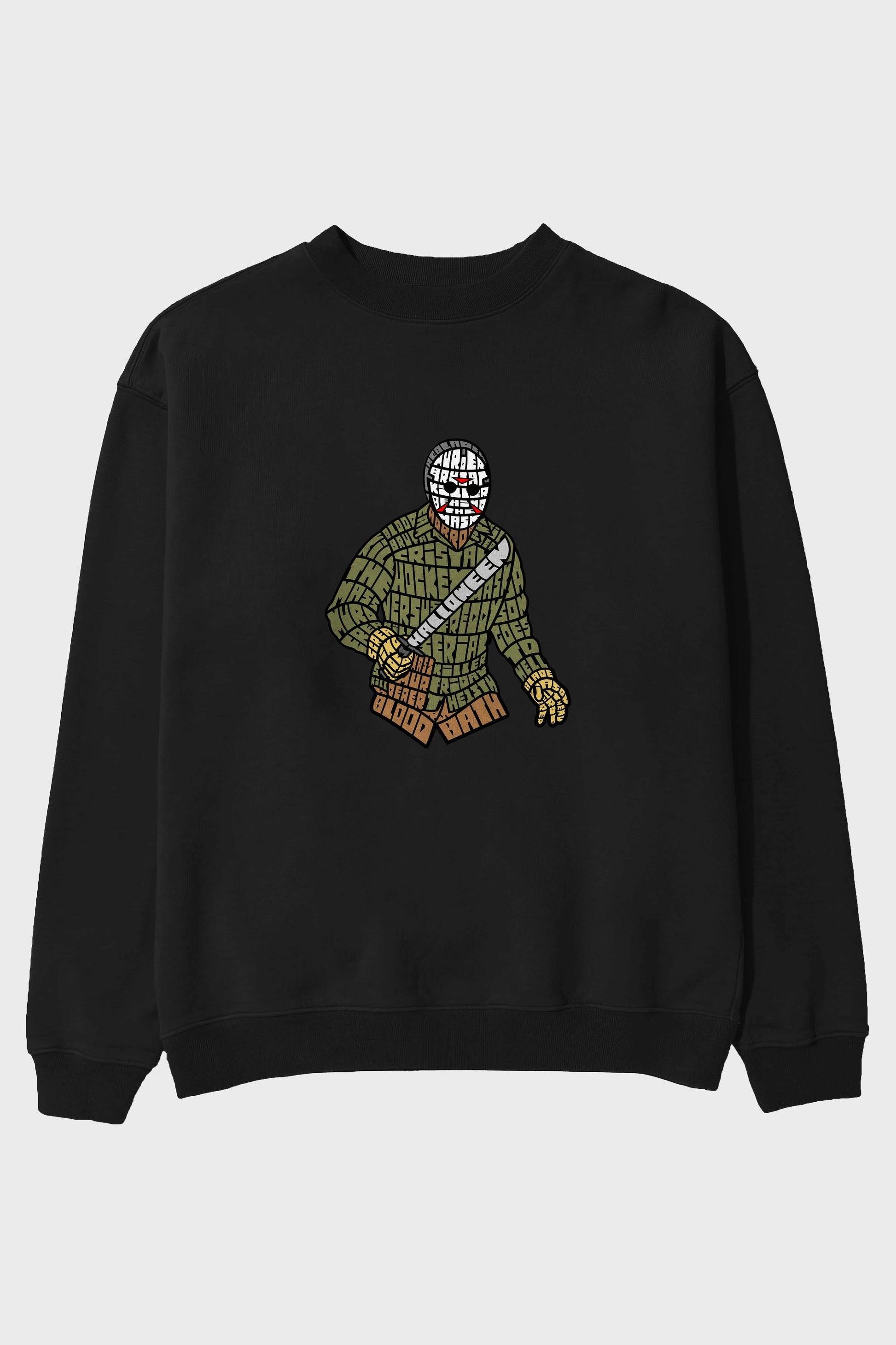 Jason Ön Baskılı Oversize Sweatshirt Erkek Kadın Unisex