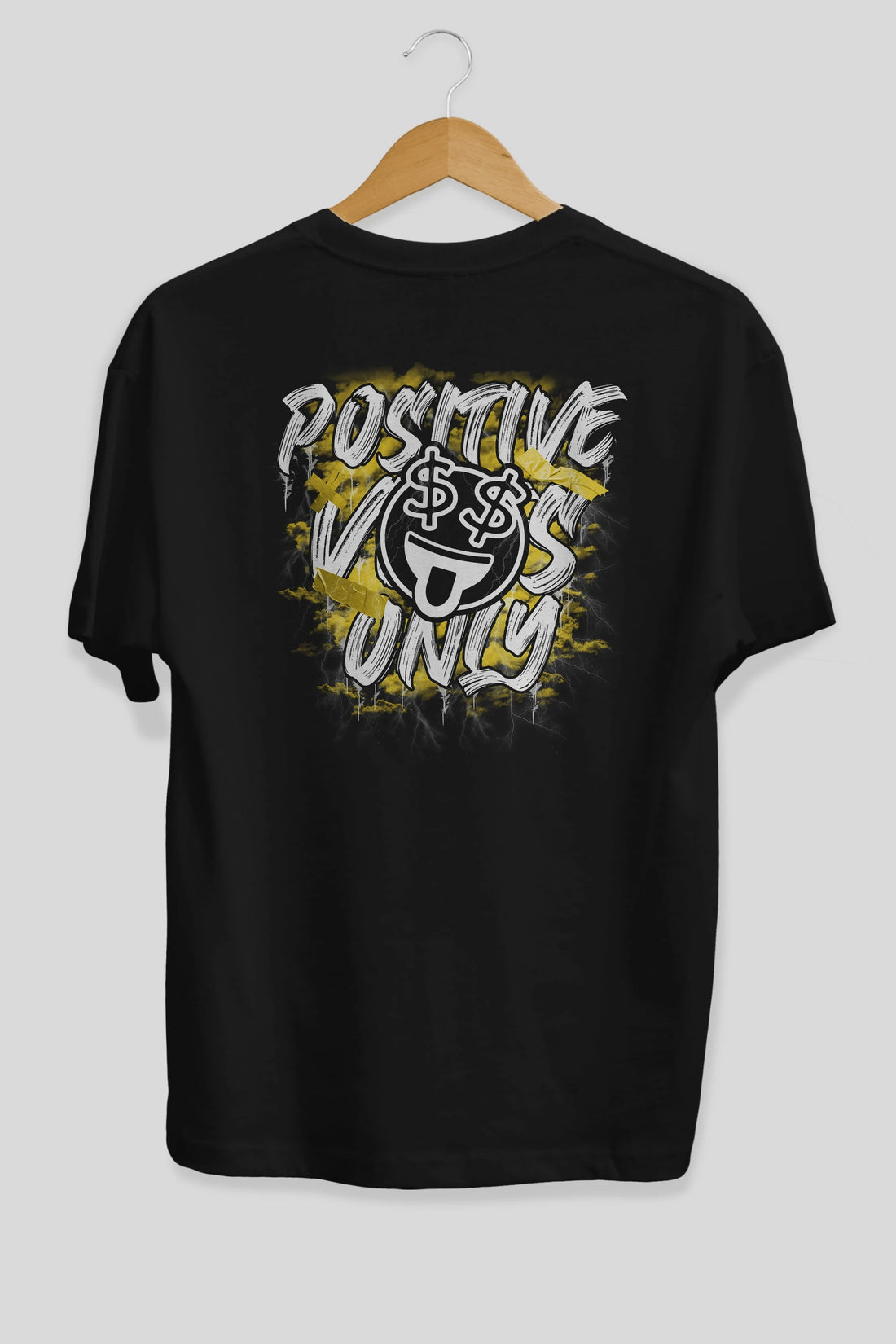 Positive Only Arka Baskılı Oversize t-shirt Erkek Kadın Unisex