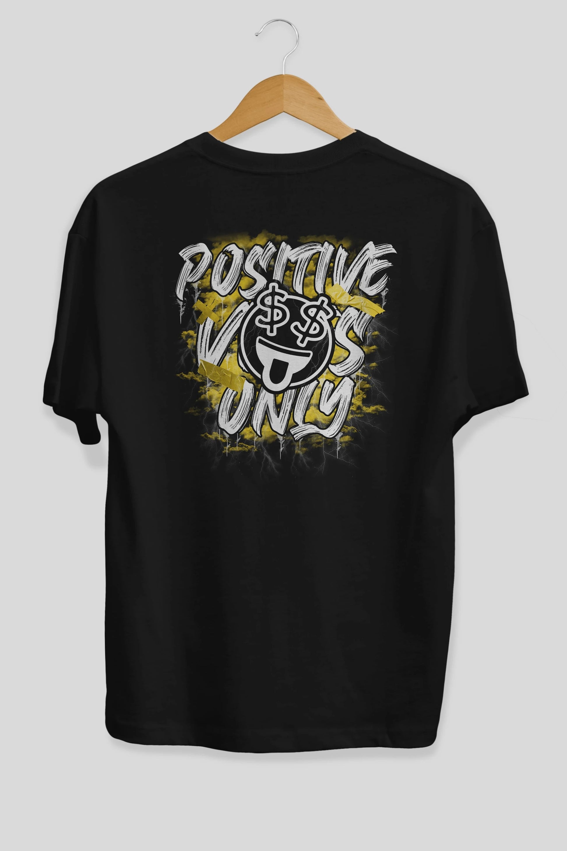 Positive Only Arka Baskılı Oversize t-shirt Erkek Kadın Unisex