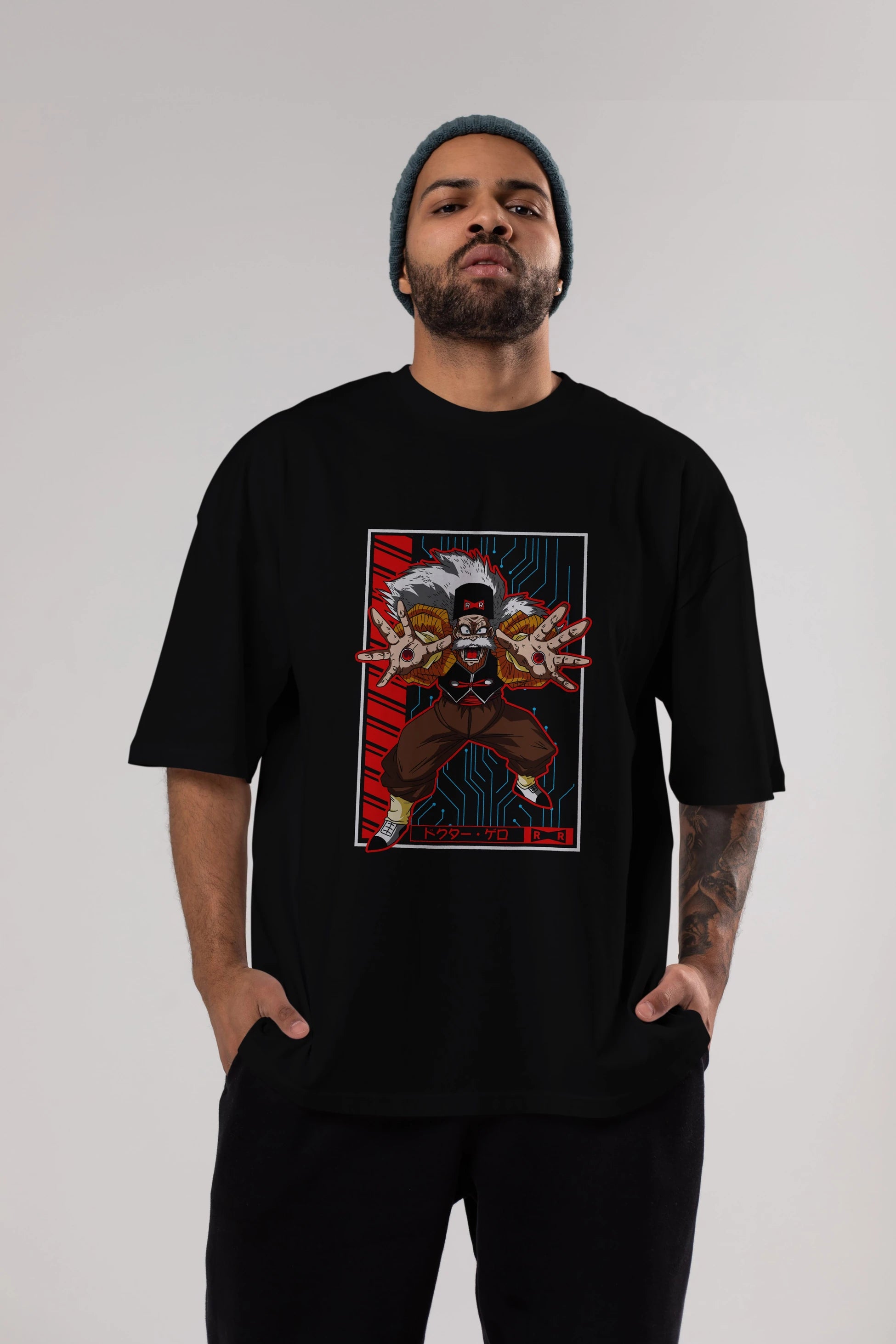 DragonBall DrMakigero Anime Ön Baskılı Oversize t-shirt %100 pamuk Erkek Kadın Unisex