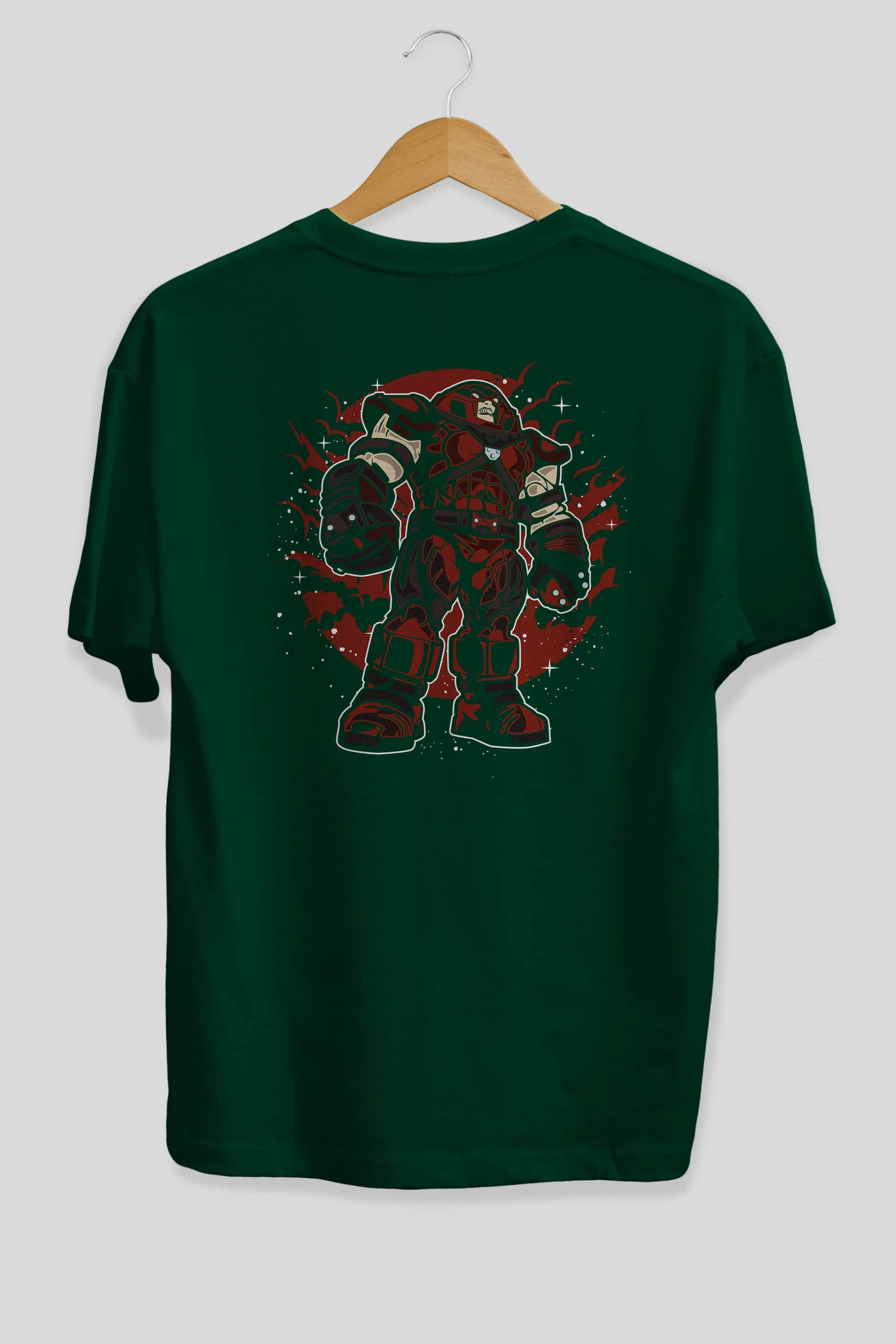 JUGERNAUT Arka Baskılı Oversize t-shirt Erkek Kadın Unisex %100 Pamuk