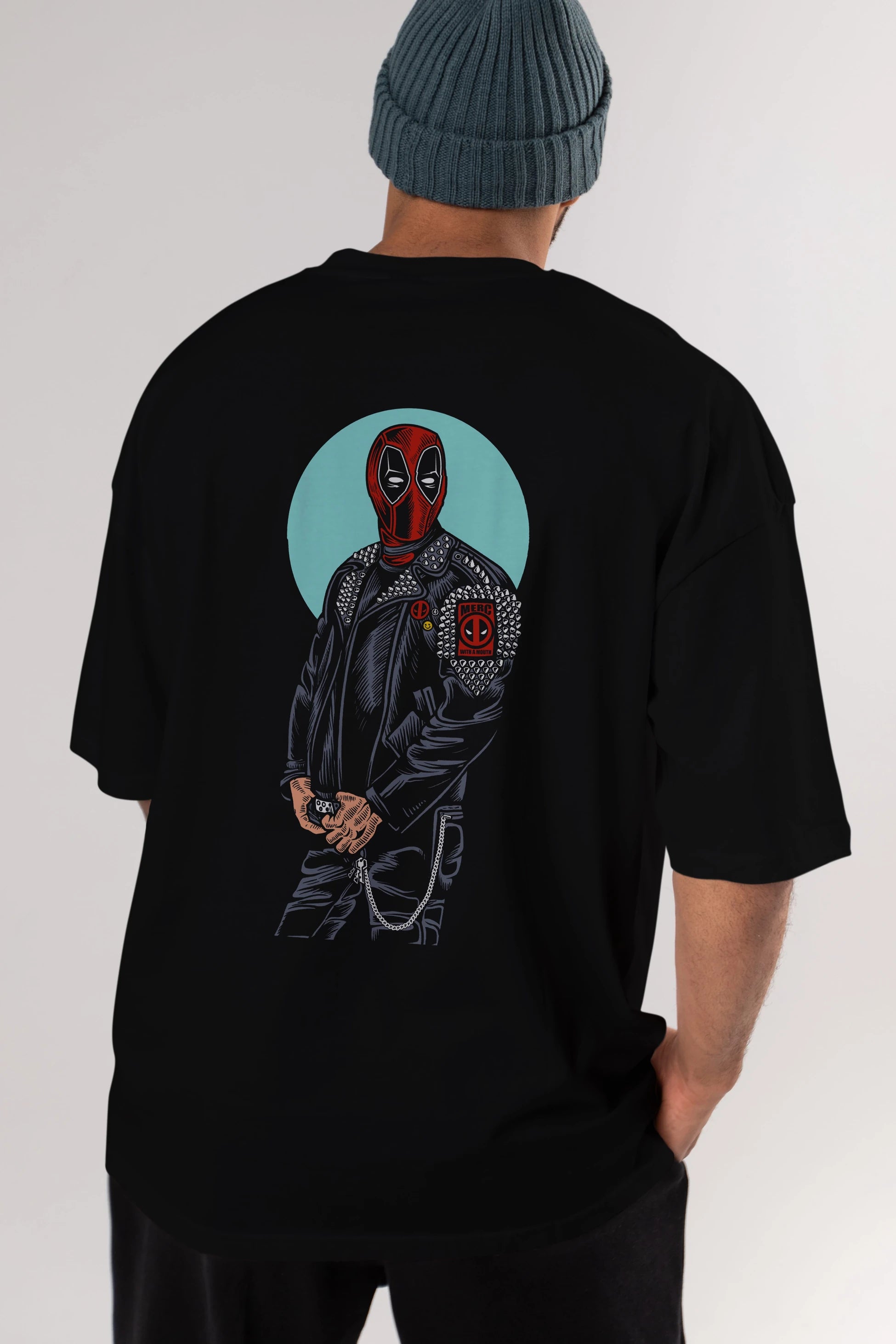 Rebeliion Mercenary Arka Baskılı Oversize t-shirt Erkek Kadın Unisex %100 Pamuk