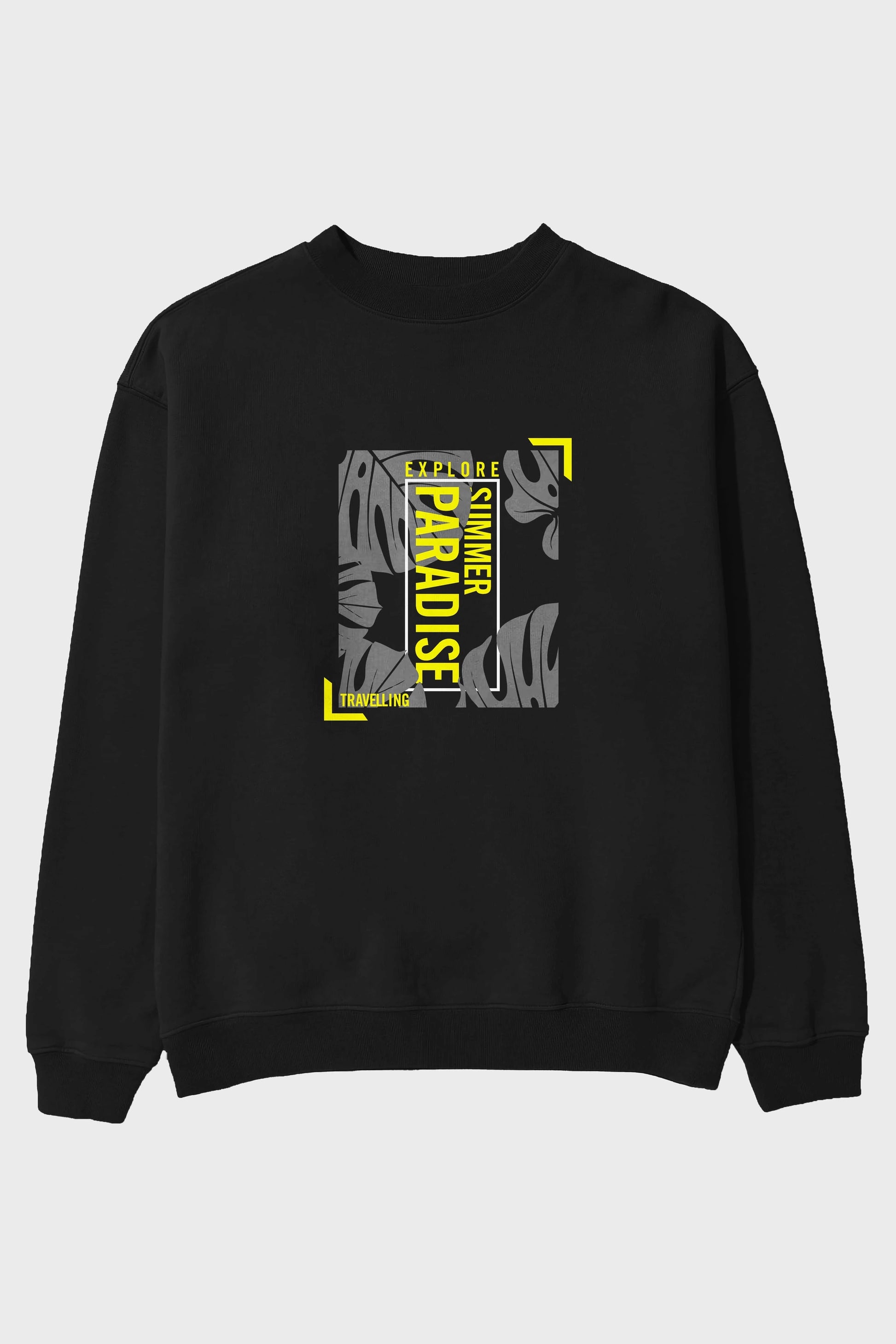 Explore Summer Ön Baskılı Oversize Sweatshirt Erkek Kadın Unisex