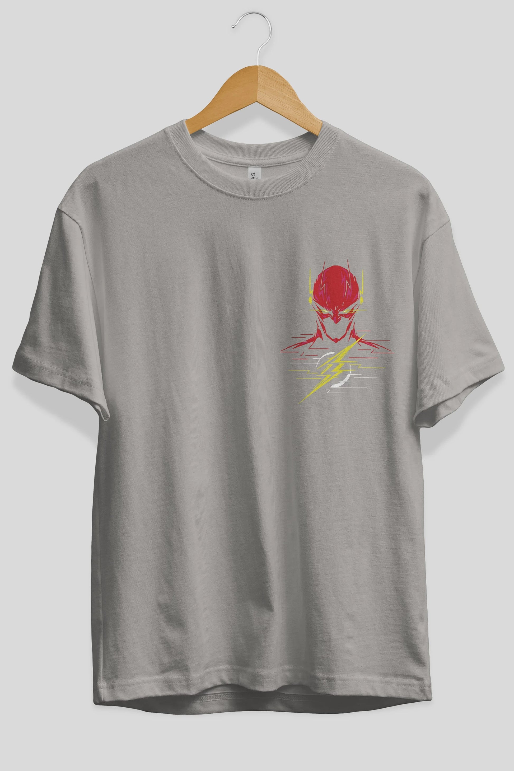 Flash Avengers (2) Ön Sol Baskılı Oversize t-shirt Erkek Kadın Unisex %100 Pamuk Bisiklet Yaka tişort
