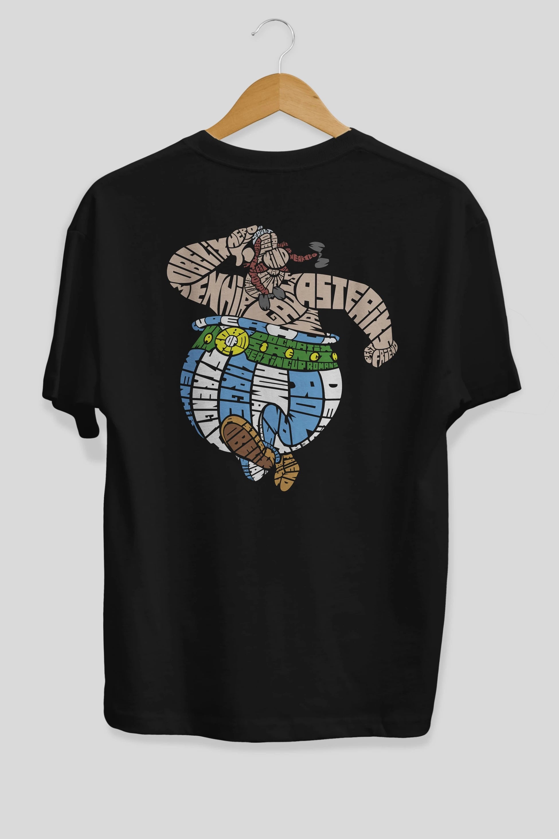 Obelix Arka Baskılı Oversize t-shirt %100 pamuk Erkek Kadın Unisex