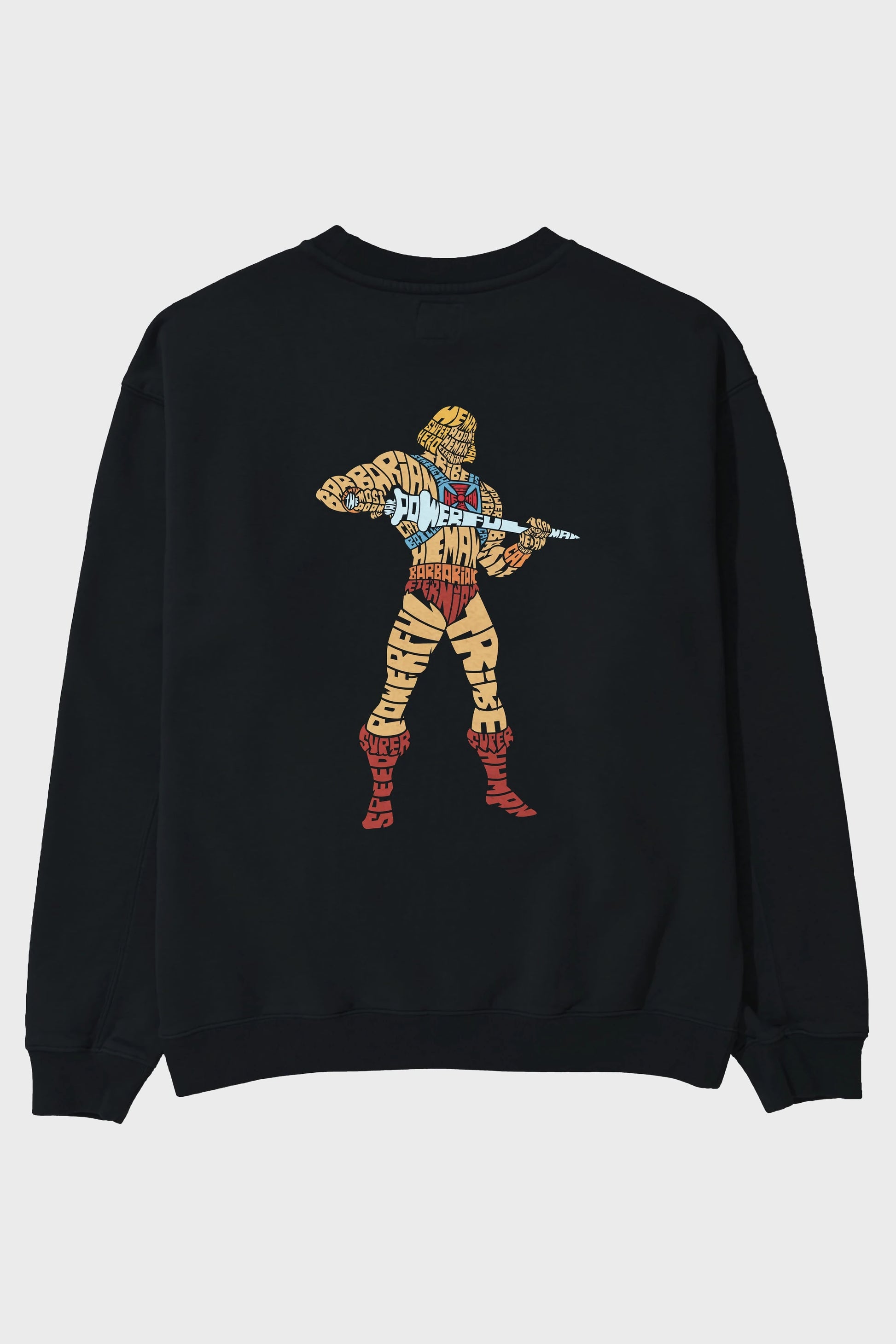Heman Arka Baskılı Oversize Sweatshirt Erkek Kadın Unisex