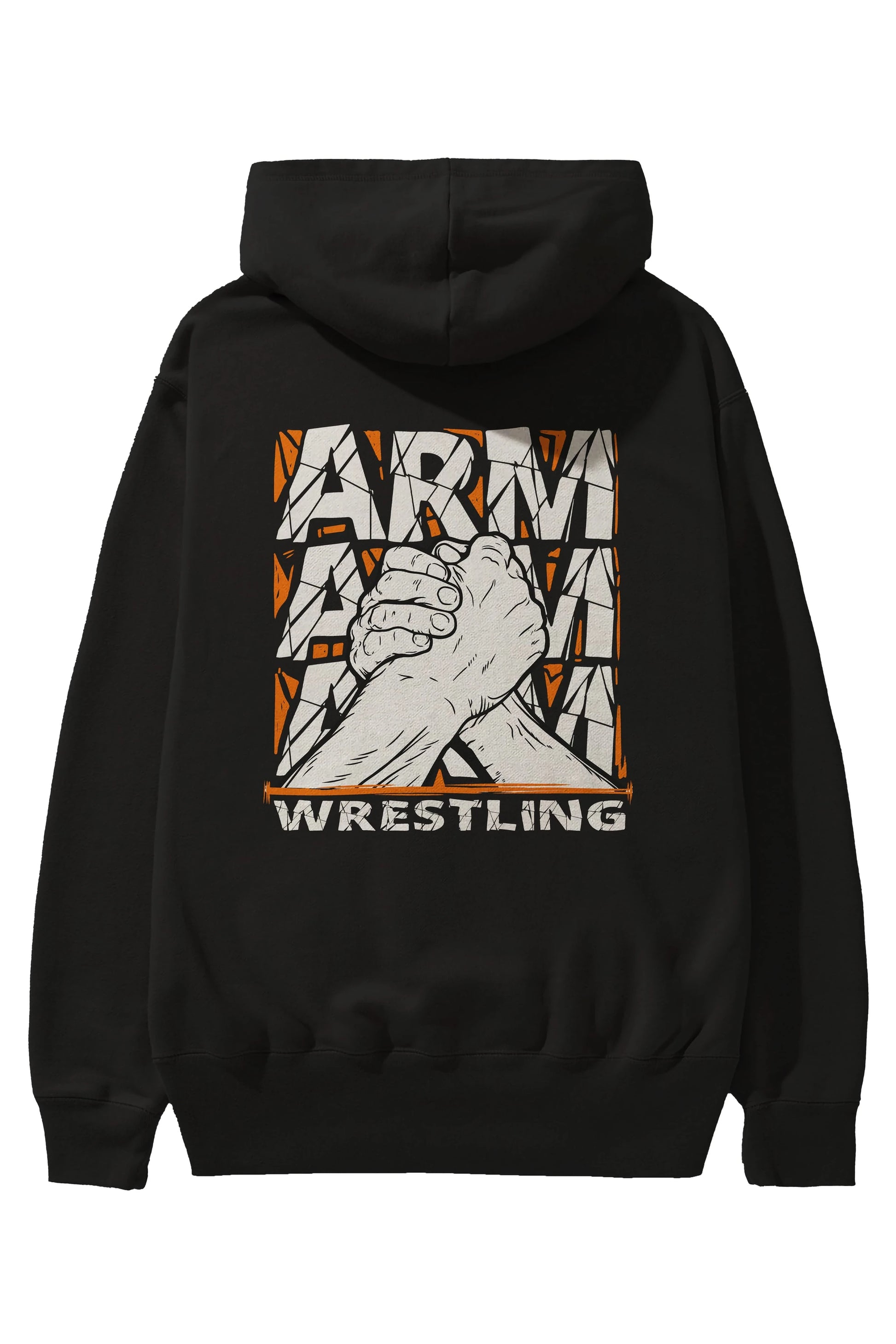 Arm Wrestling Arka Baskılı Hoodie Oversize Kapüşonlu Sweatshirt Erkek Kadın Unisex