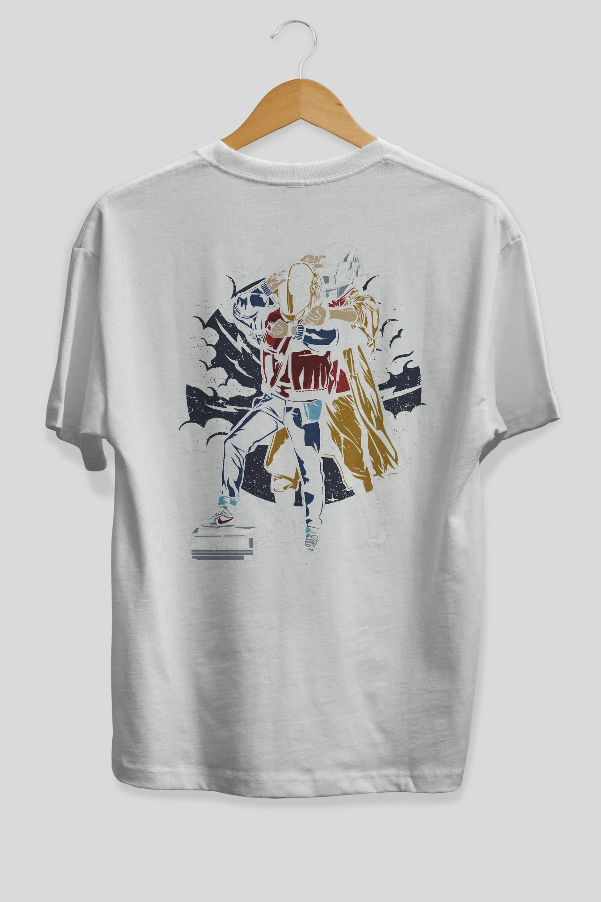Back To The Beat Arka Baskılı Oversize t-shirt Erkek Kadın Unisex %100 Pamuk