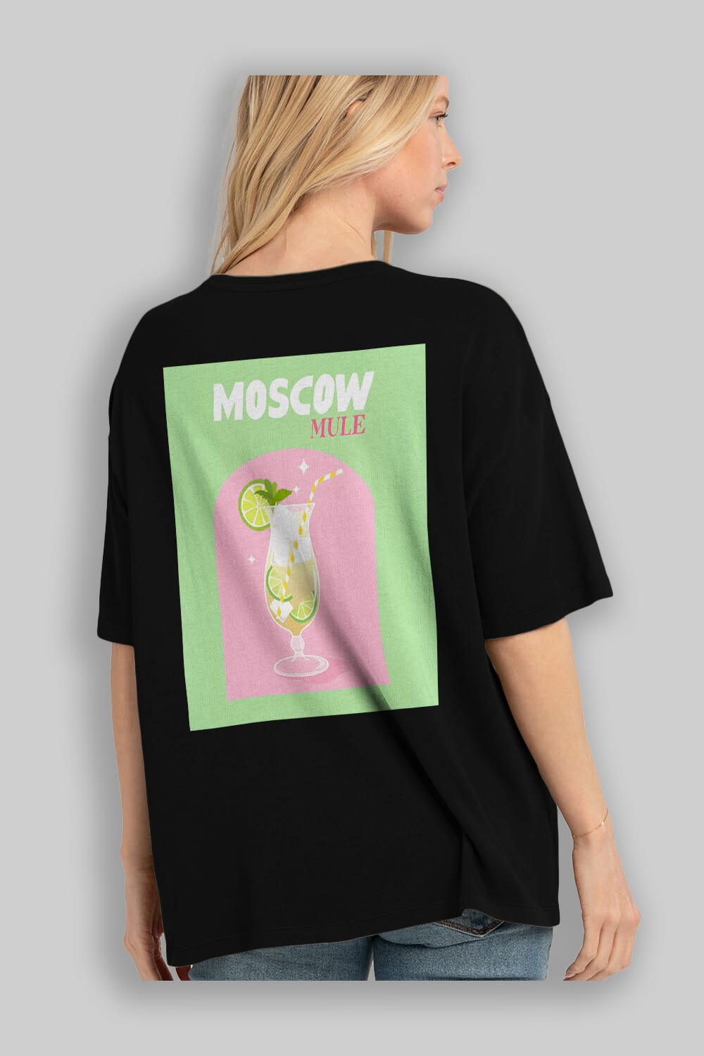 Moscow Mule 5 Arka Baskılı Oversize t-shirt Erkek Kadın Unisex %100 Pamuk Bisiklet Yaka tişort
