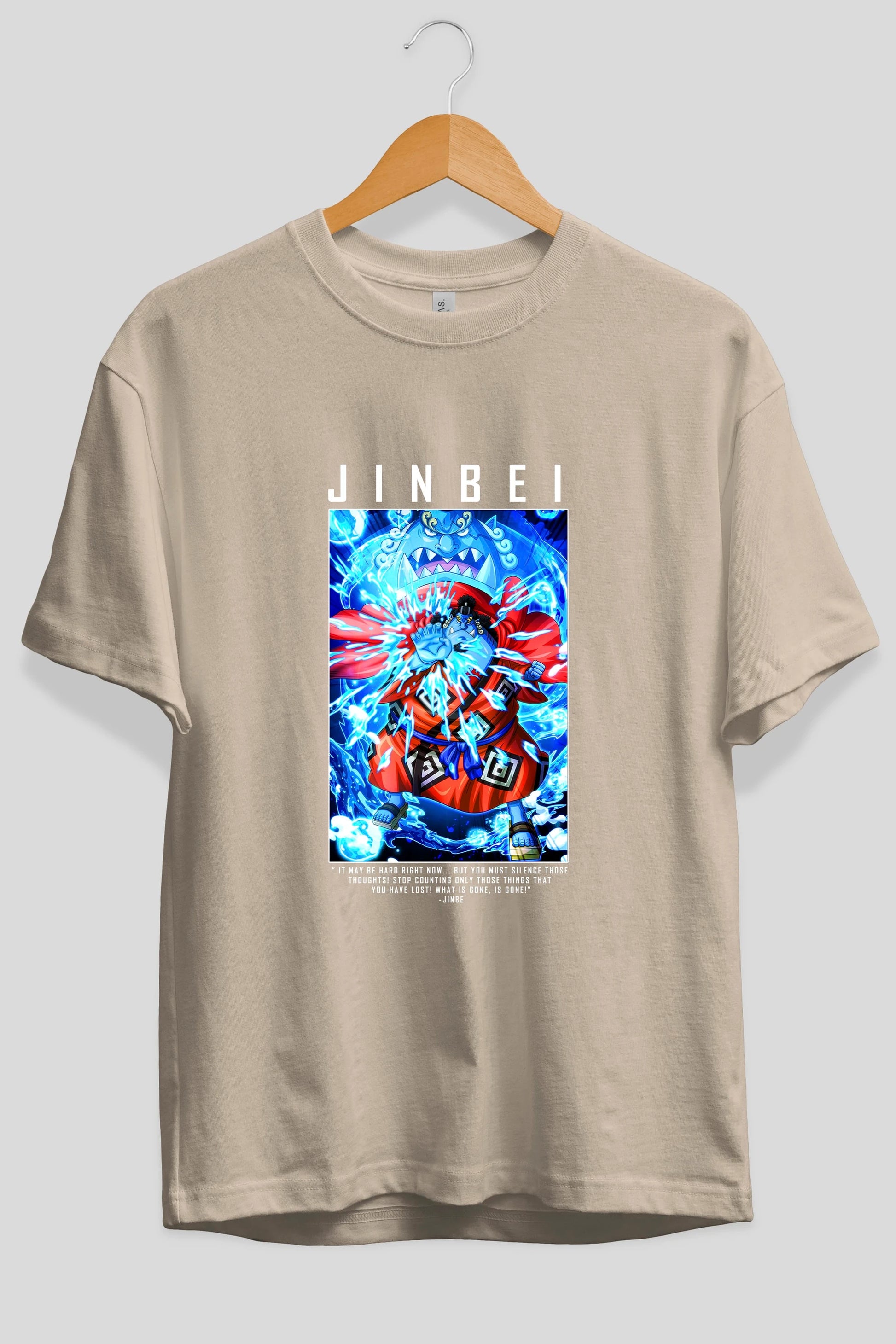 Jinbei Anime Ön Baskılı Oversize t-shirt Erkek Kadın Unisex