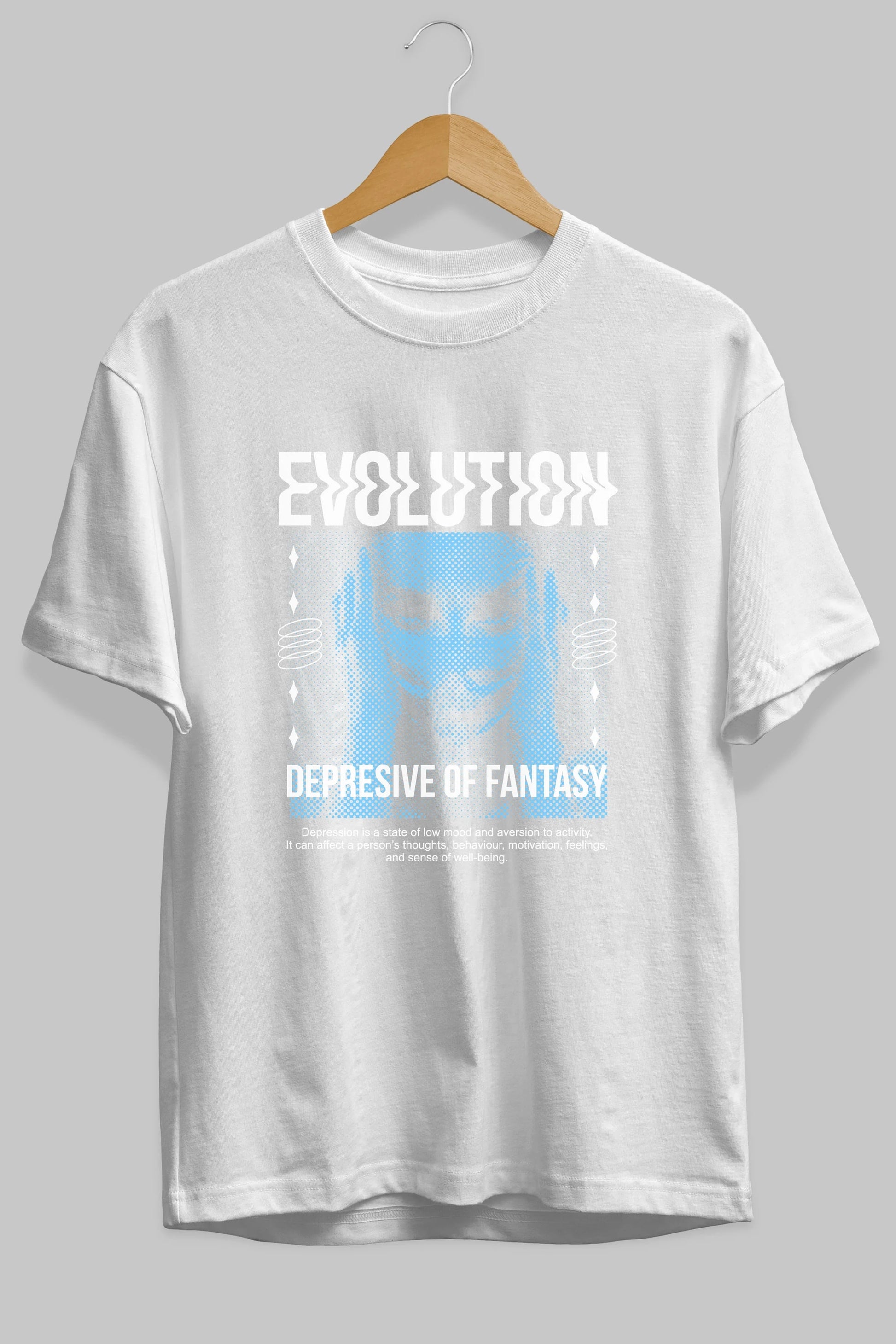 Evolution Ön Baskılı Oversize t-shirt Erkek Kadın Unisex
