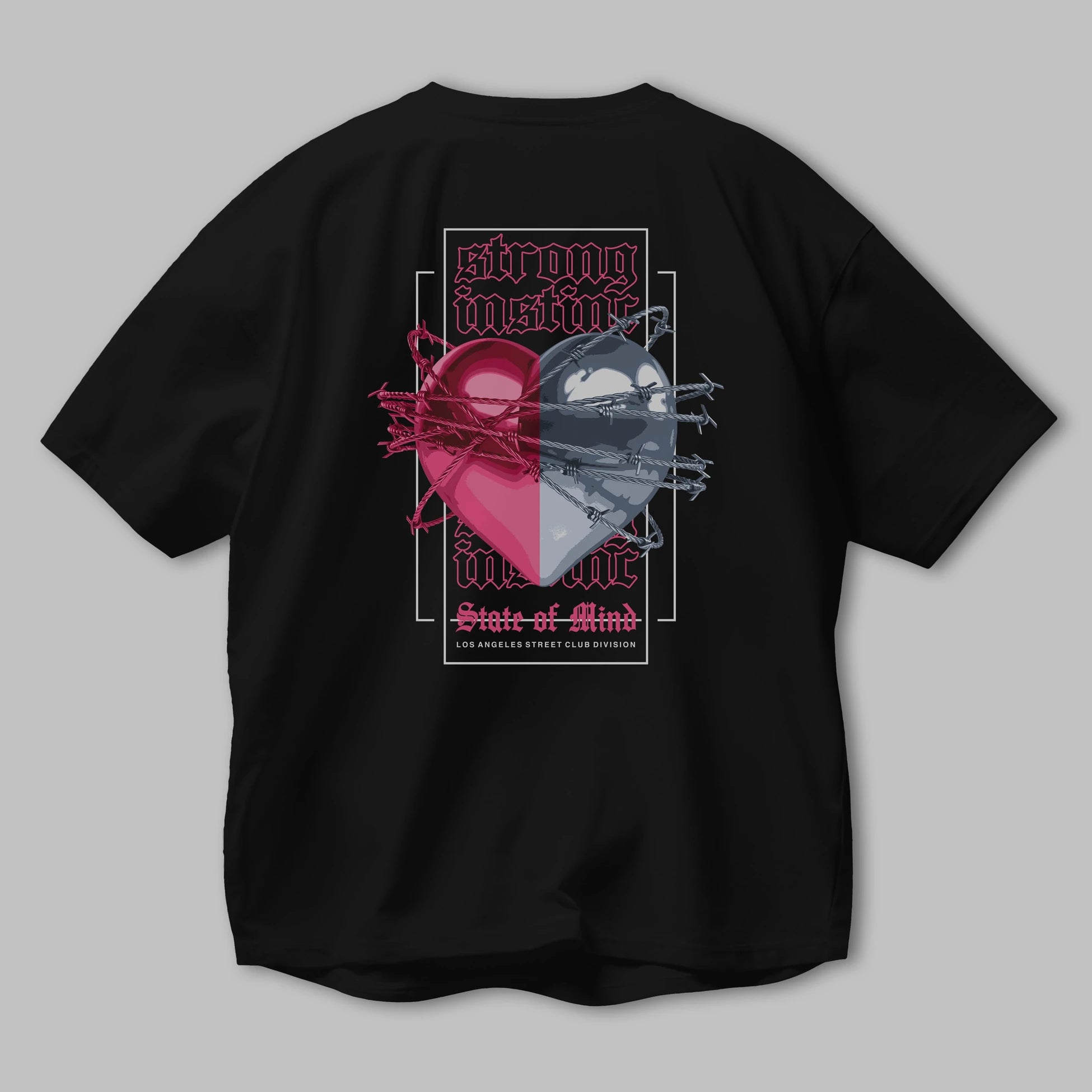 State of Mind Arka Baskılı Oversize t-shirt Erkek Kadın Unisex