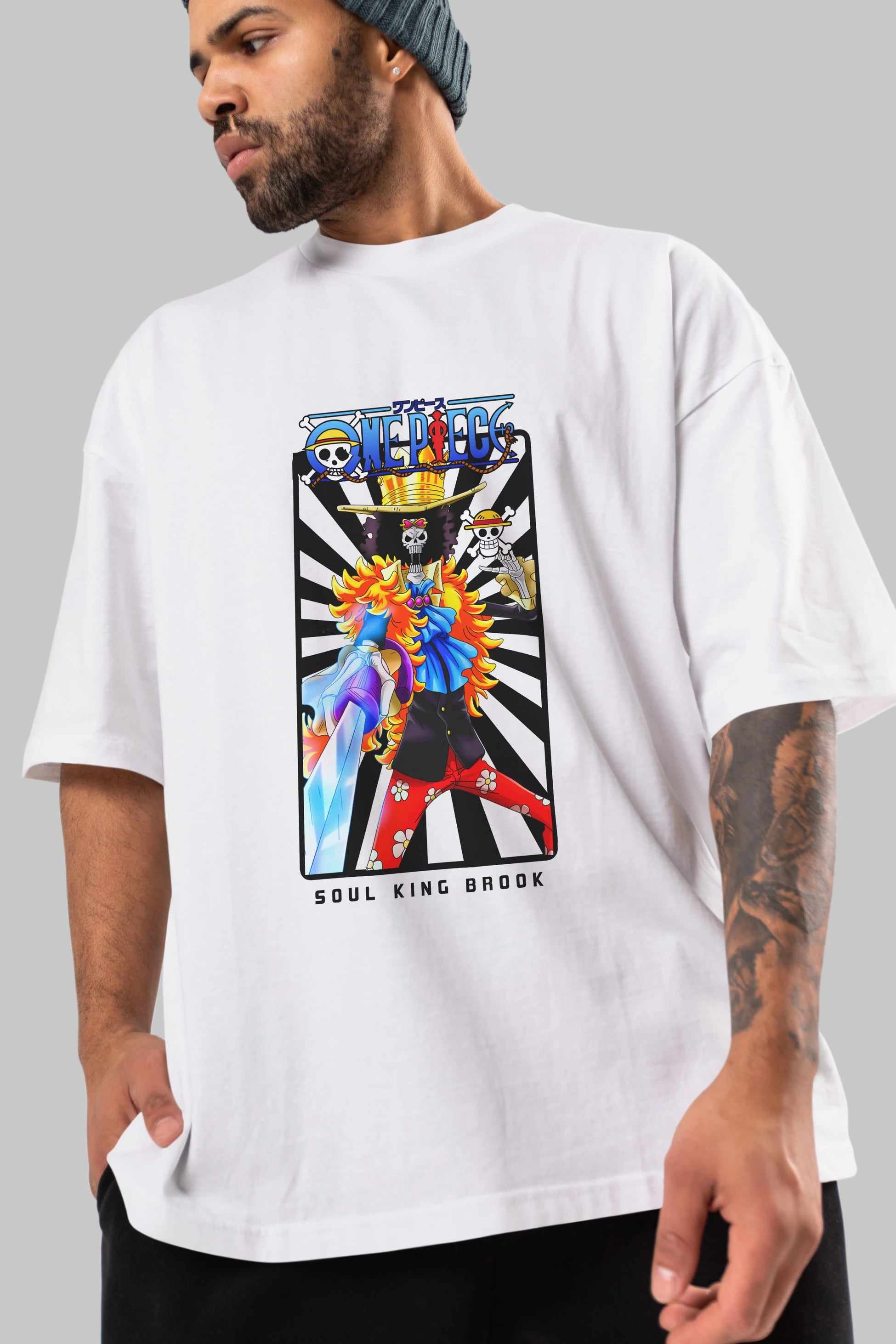 Brook Anime Ön Baskılı Oversize t-shirt Erkek Kadın Unisex