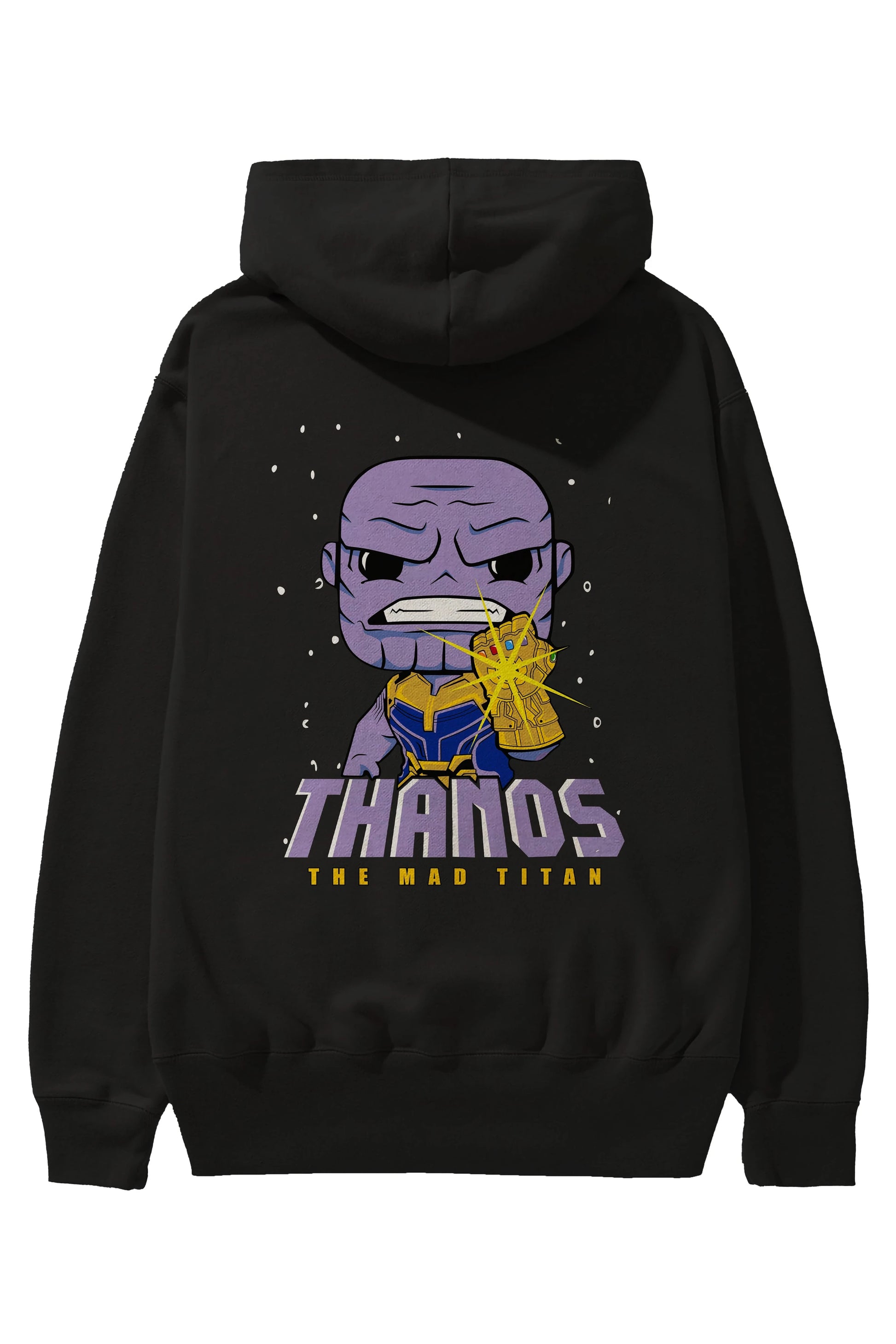 Thanos (1) Arka Baskılı Hoodie Oversize Kapüşonlu Sweatshirt Erkek Kadın Unisex