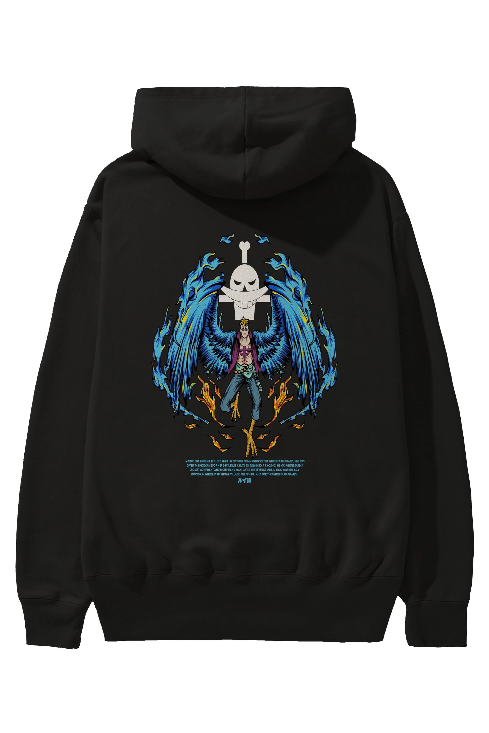 Marco Anime Arka Baskılı Hoodie Oversize Kapüşonlu Sweatshirt Erkek Kadın Unisex