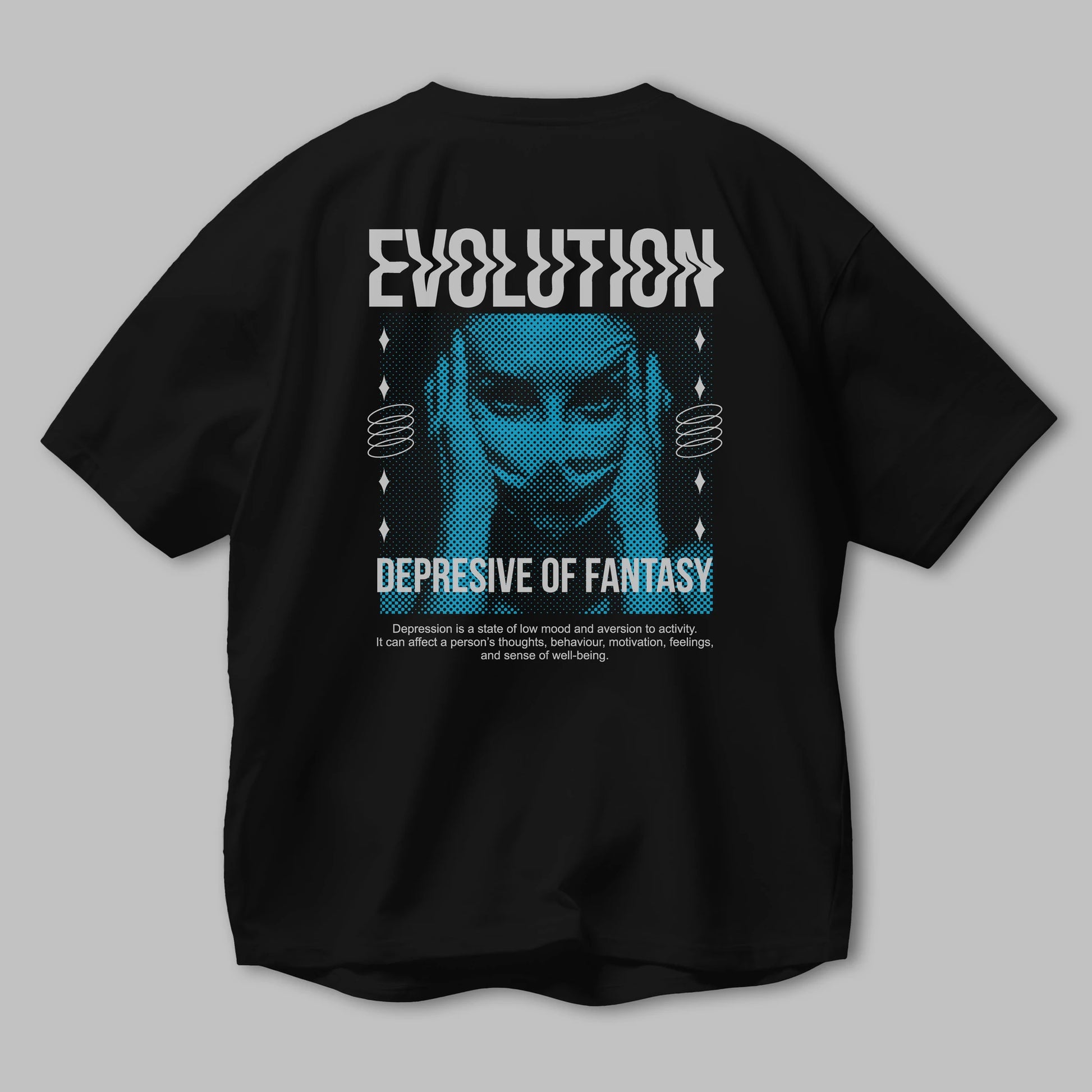 Evolution Arka Baskılı Oversize t-shirt Erkek Kadın Unisex