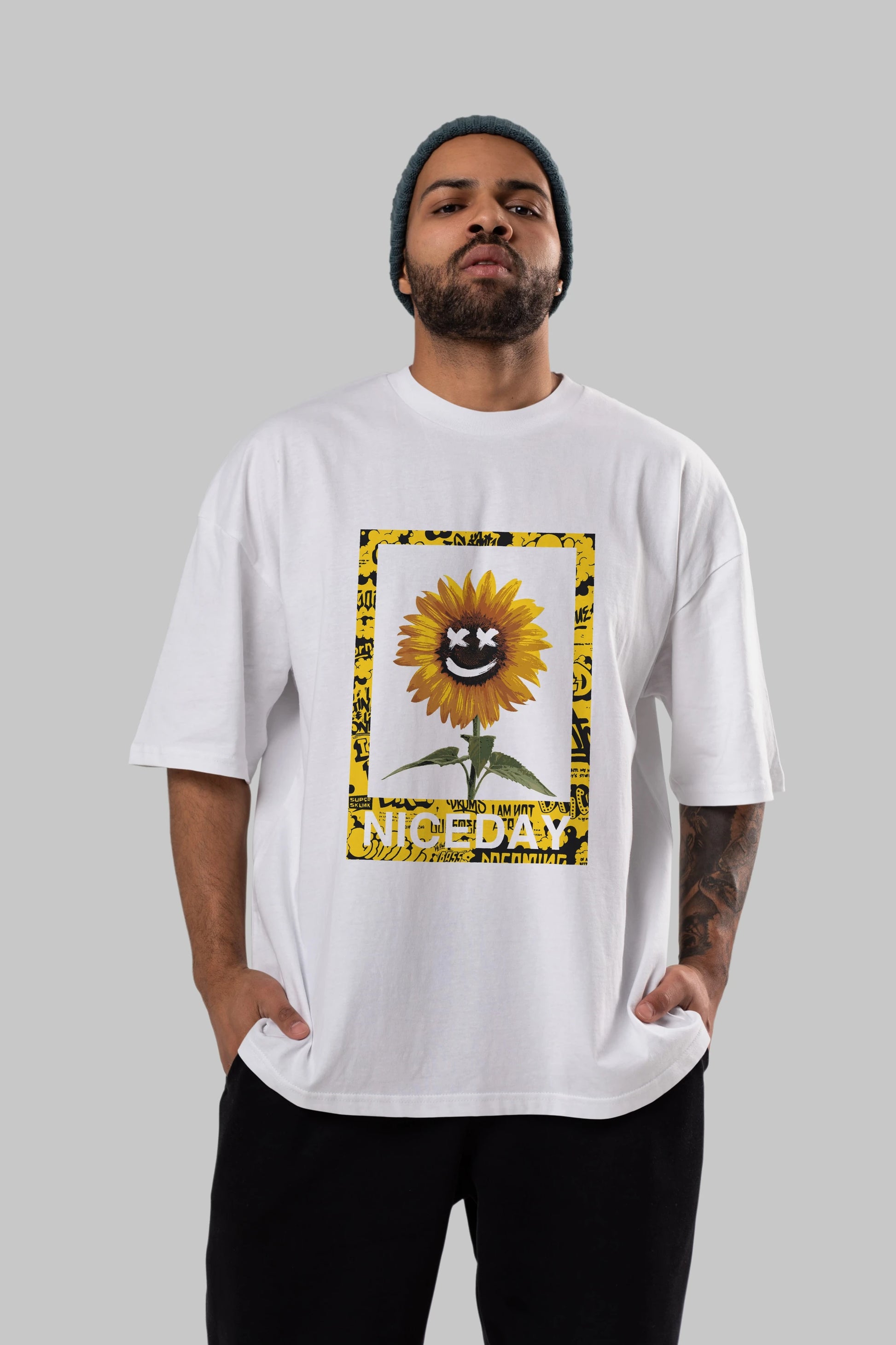 Niceday Streewear Ön Baskılı Oversize t-shirt Erkek Kadın Unisex